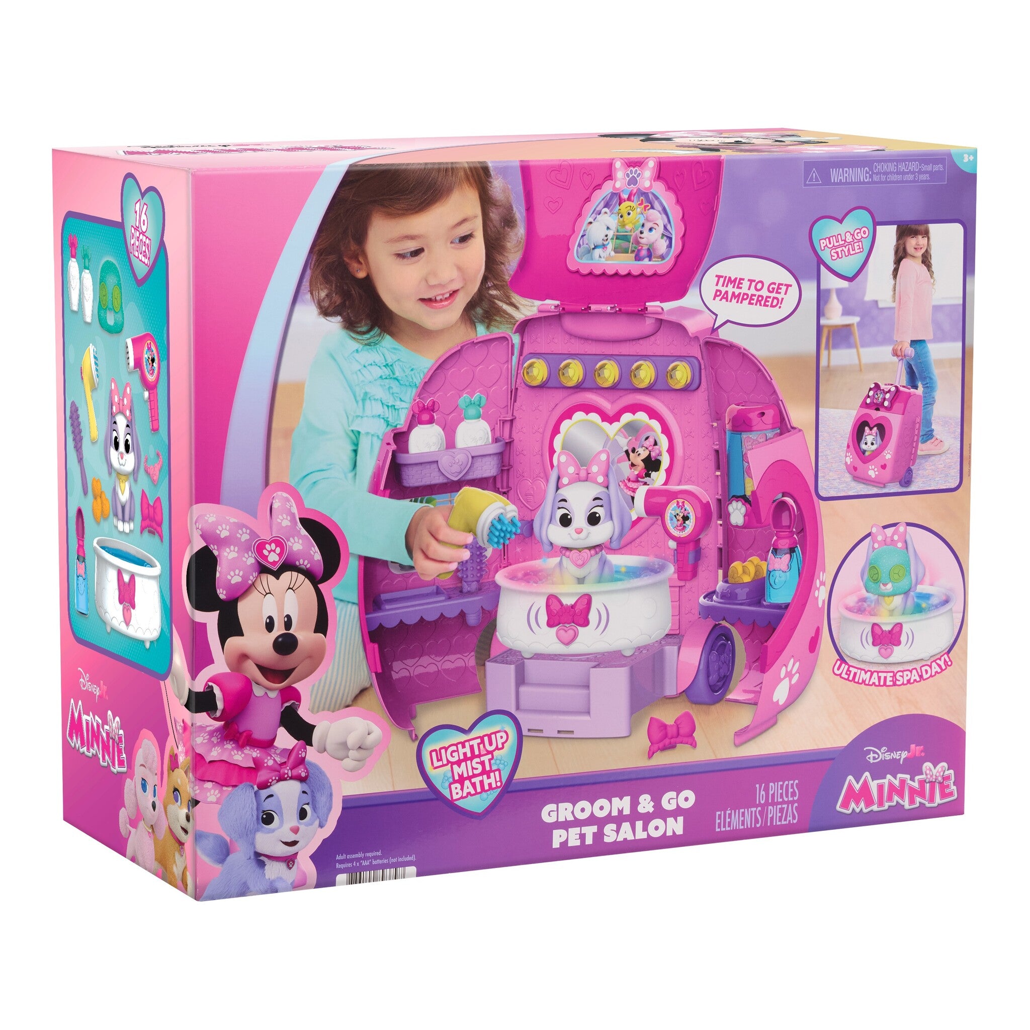 Disney Junior Minnie Mouse Groom & Go Pet Salon Playset
