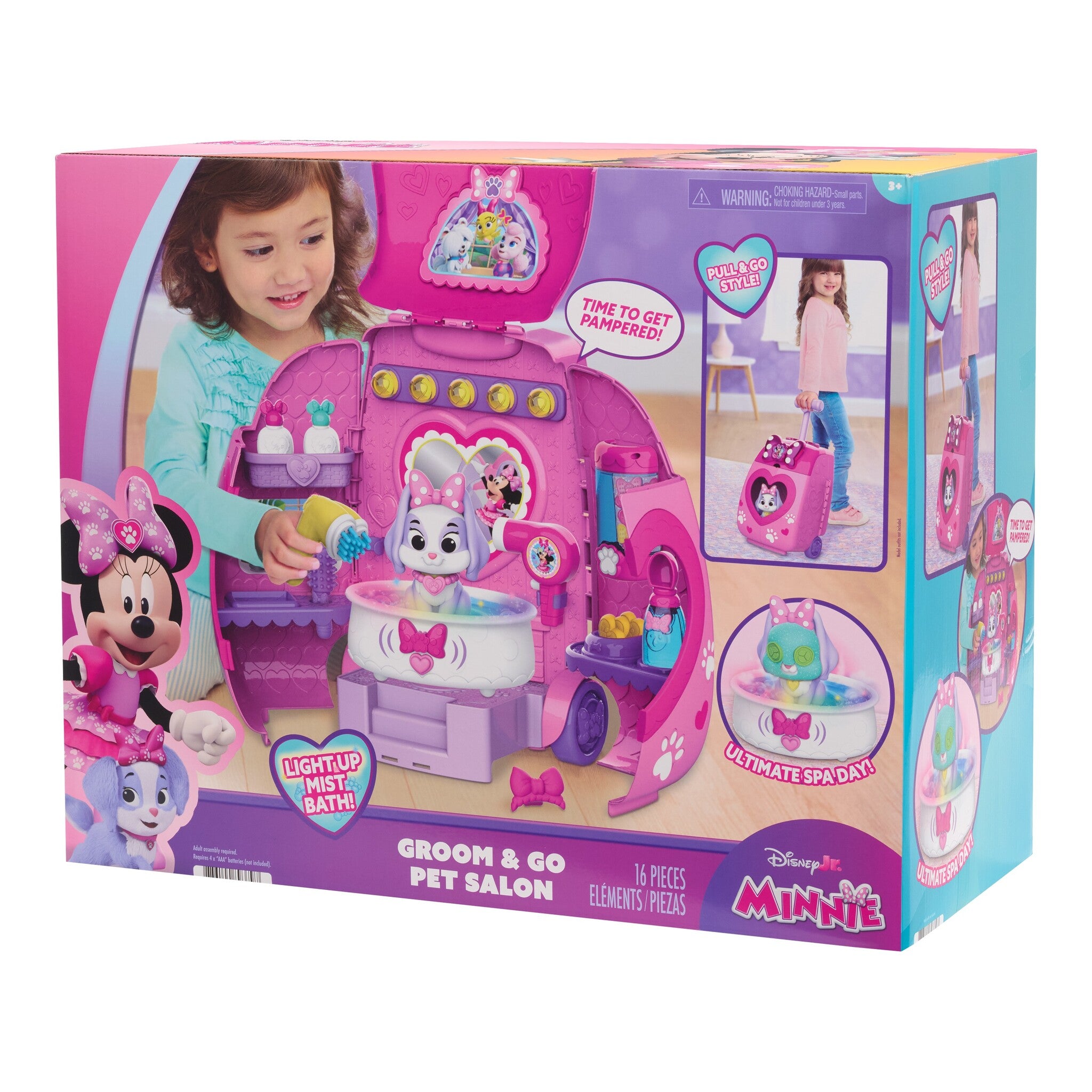 Disney Junior Minnie Mouse Groom & Go Pet Salon Playset