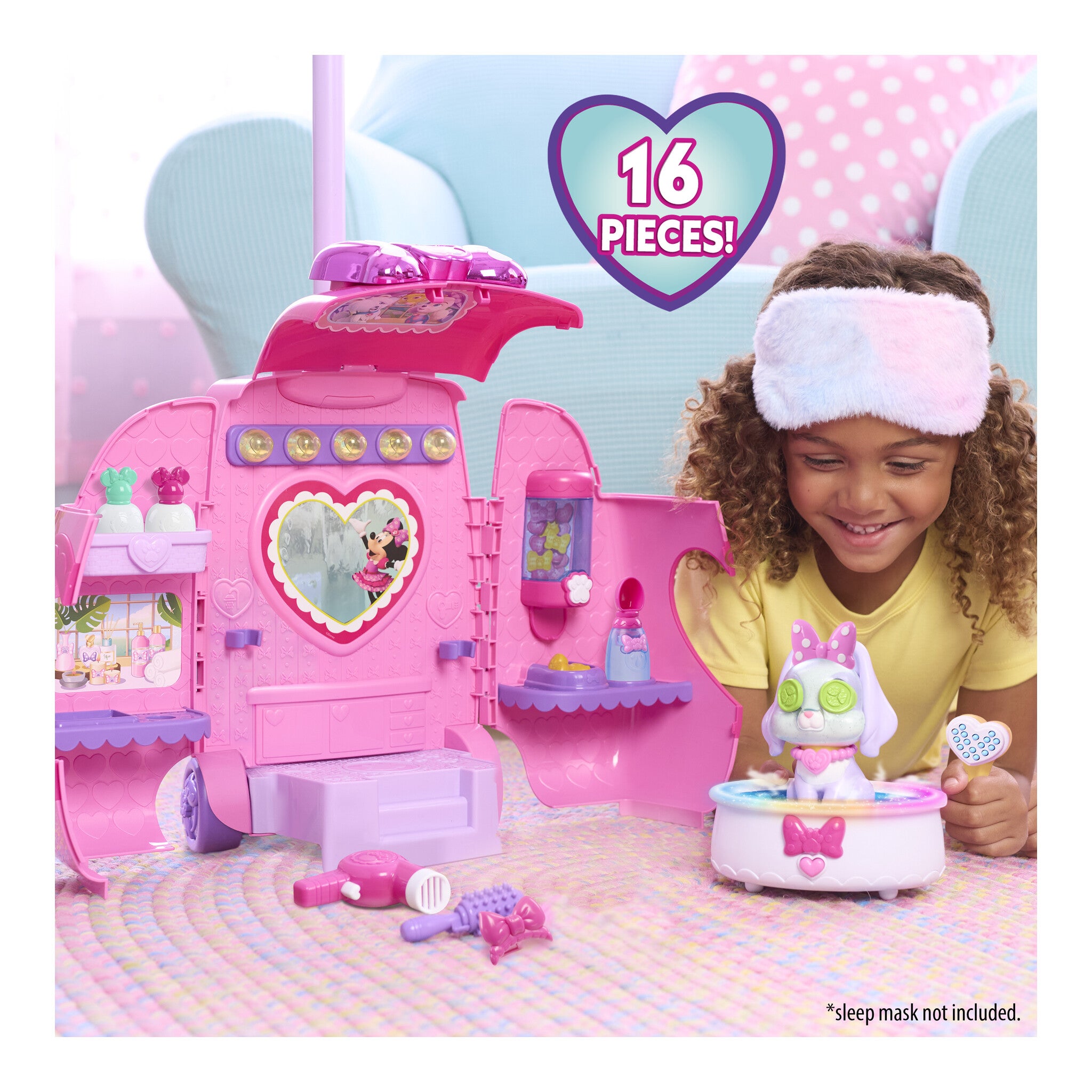 Disney Junior Minnie Mouse Groom & Go Pet Salon Playset