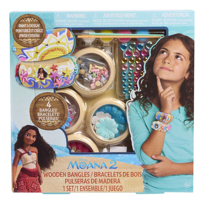 Disney Moana 2 Wooden Bangles Bracelet Activity Set