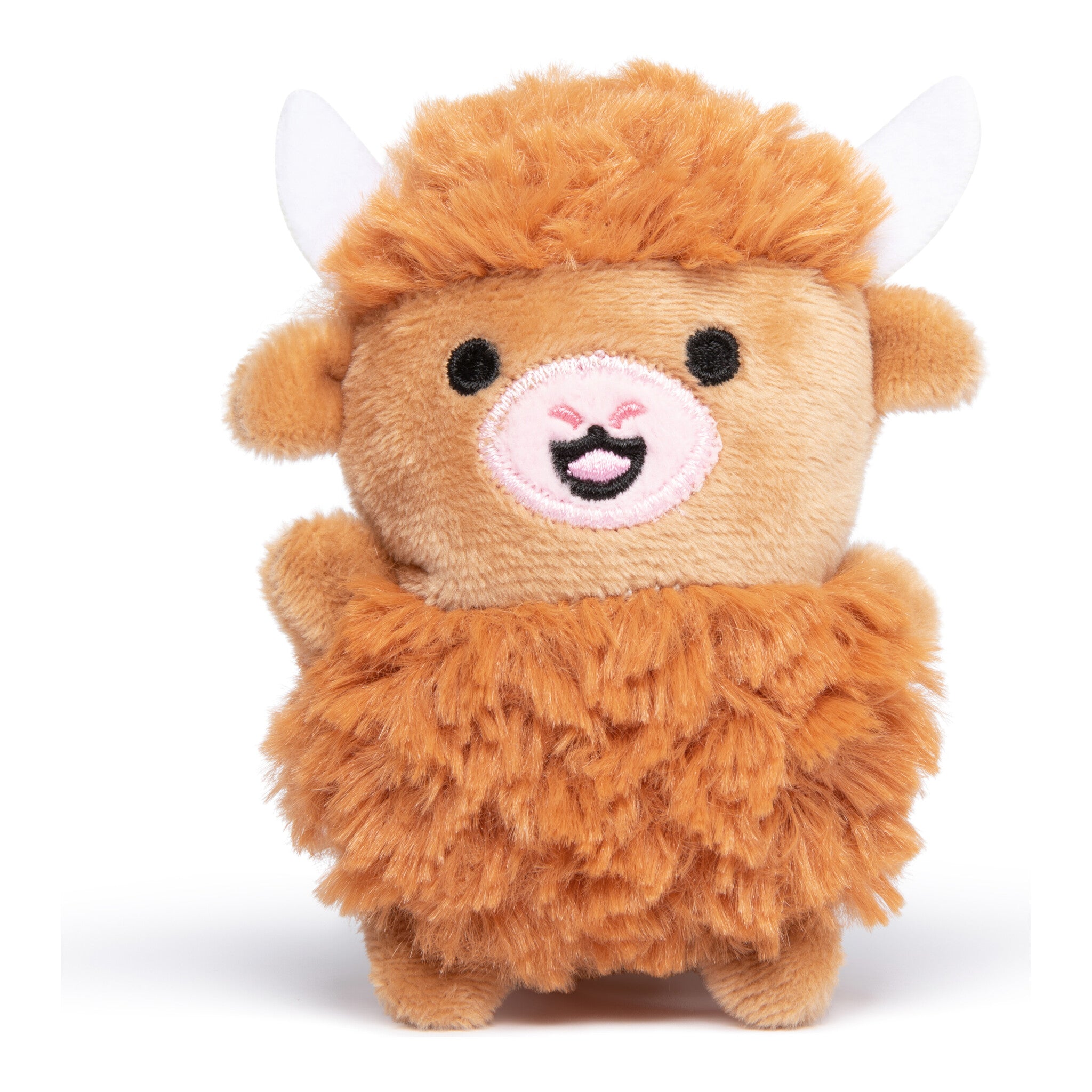 Relatable Emotional Support Highland Cows Plush Set – 5 Plushies with Basket