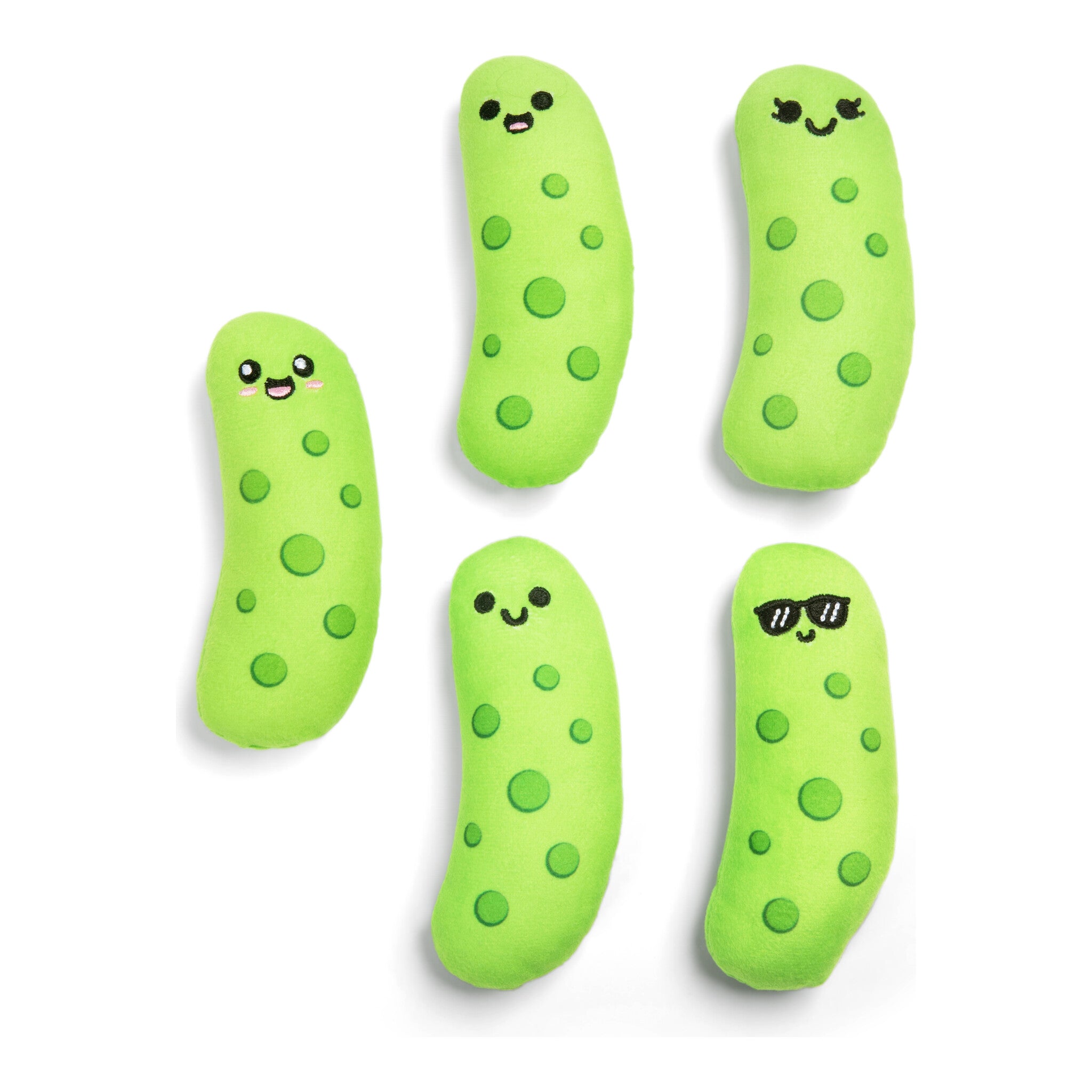 Relatable Emotional Support Pickles Plush Set – 5 Cuddly Snack Buddies
