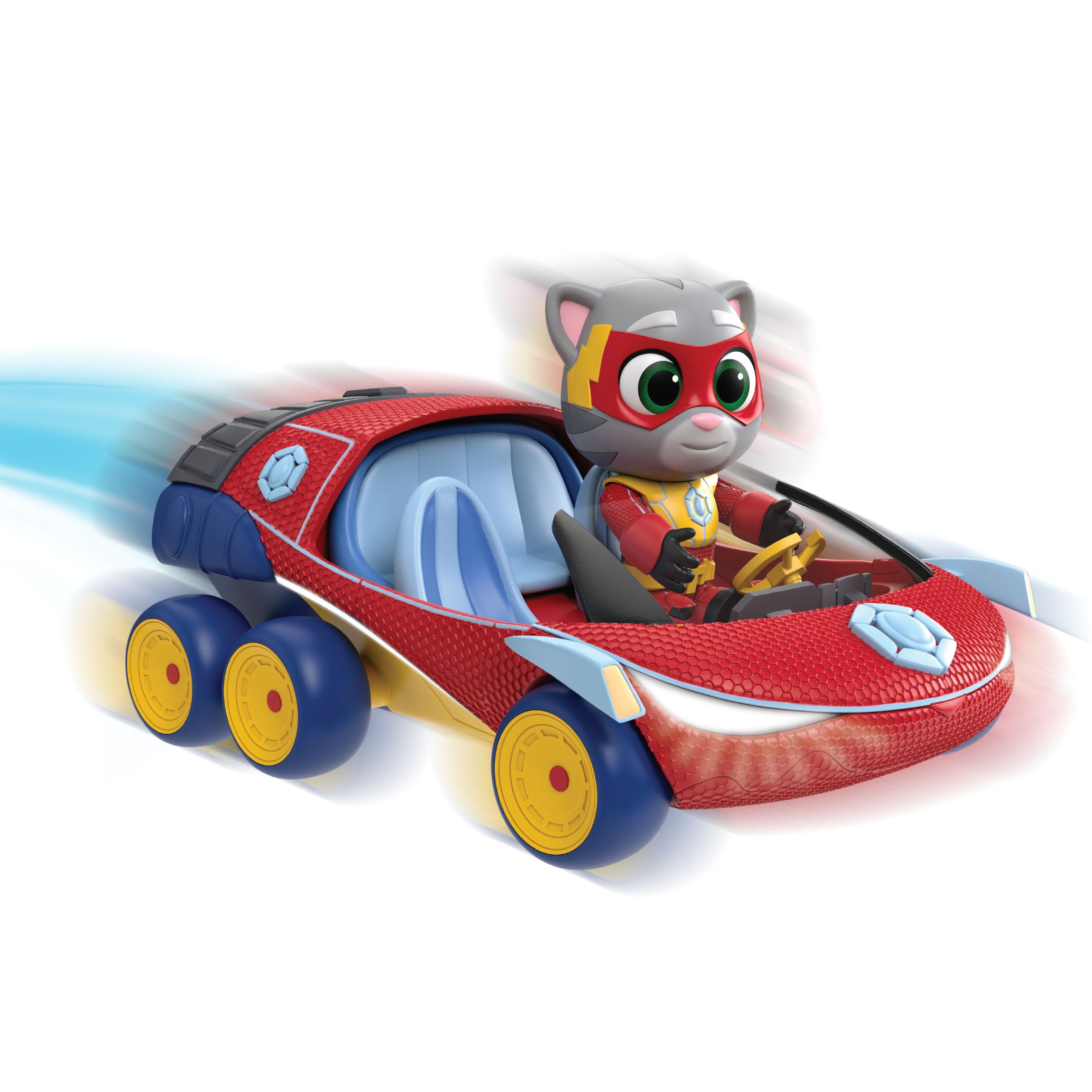 Talking Tom Heroes Suddenly Super 4-Inch Tom Figure and Car Set