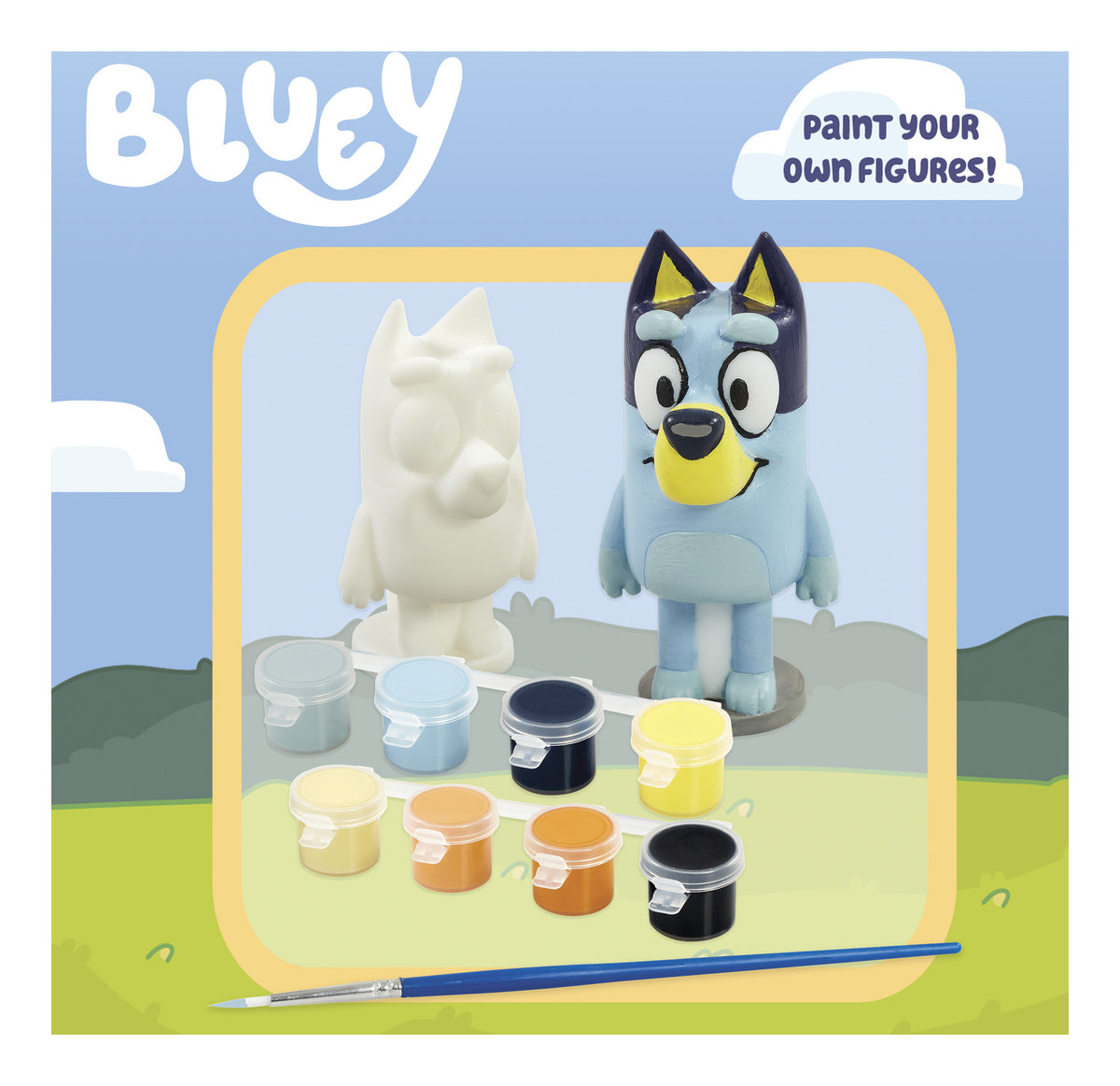 Bluey and Bingo Paint-Up Plaster Figure Set