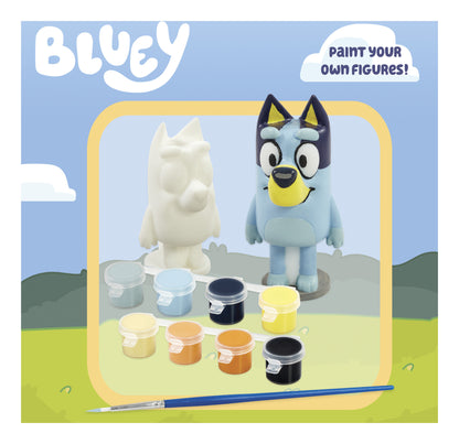 Bluey and Bingo Paint-Up Plaster Figure Set