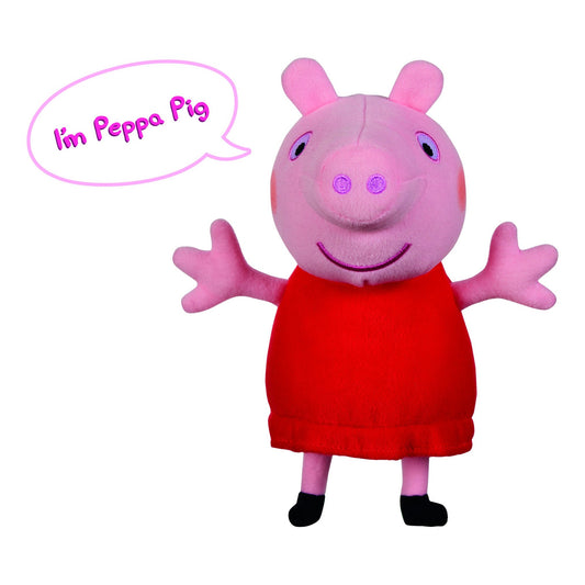Peppa Pig Talking Red Dress Peppa Soft Toy 20cm