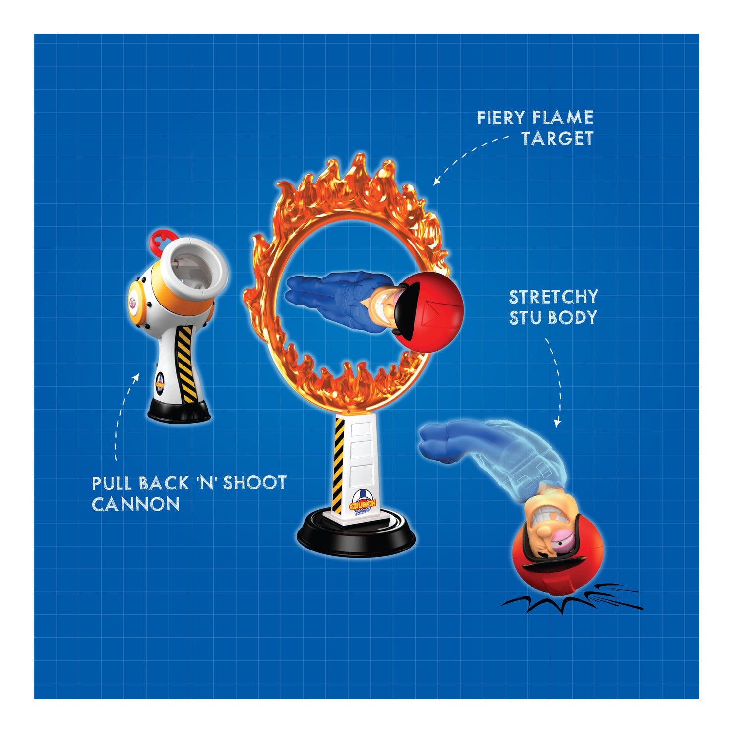 Stuntman Stu Hot Shot Cannon Blast Playset