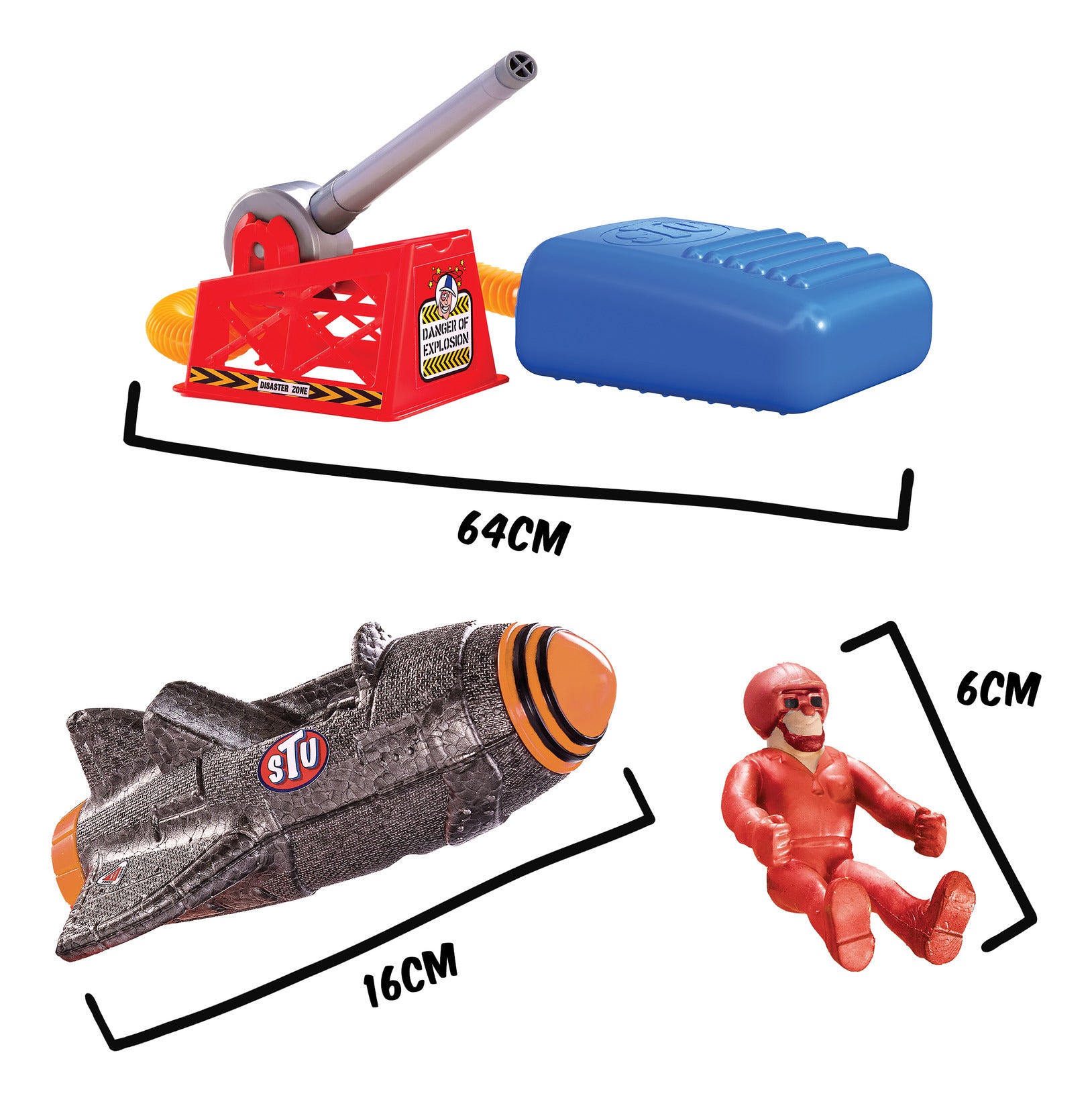 Stuntman Stu Sky Comet Rocket Plane Stomp & Launch Toy