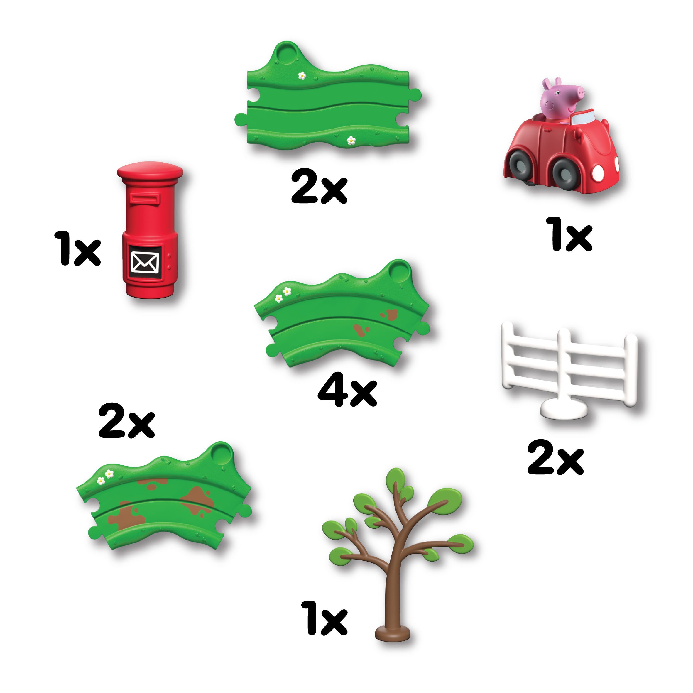 Peppa Pig Whizz Around Little Red Car Set