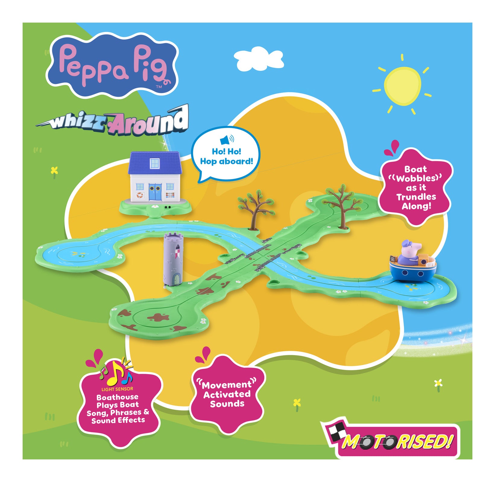 Peppa Pig Whizz Around Bobbing Along Boat Trip Set
