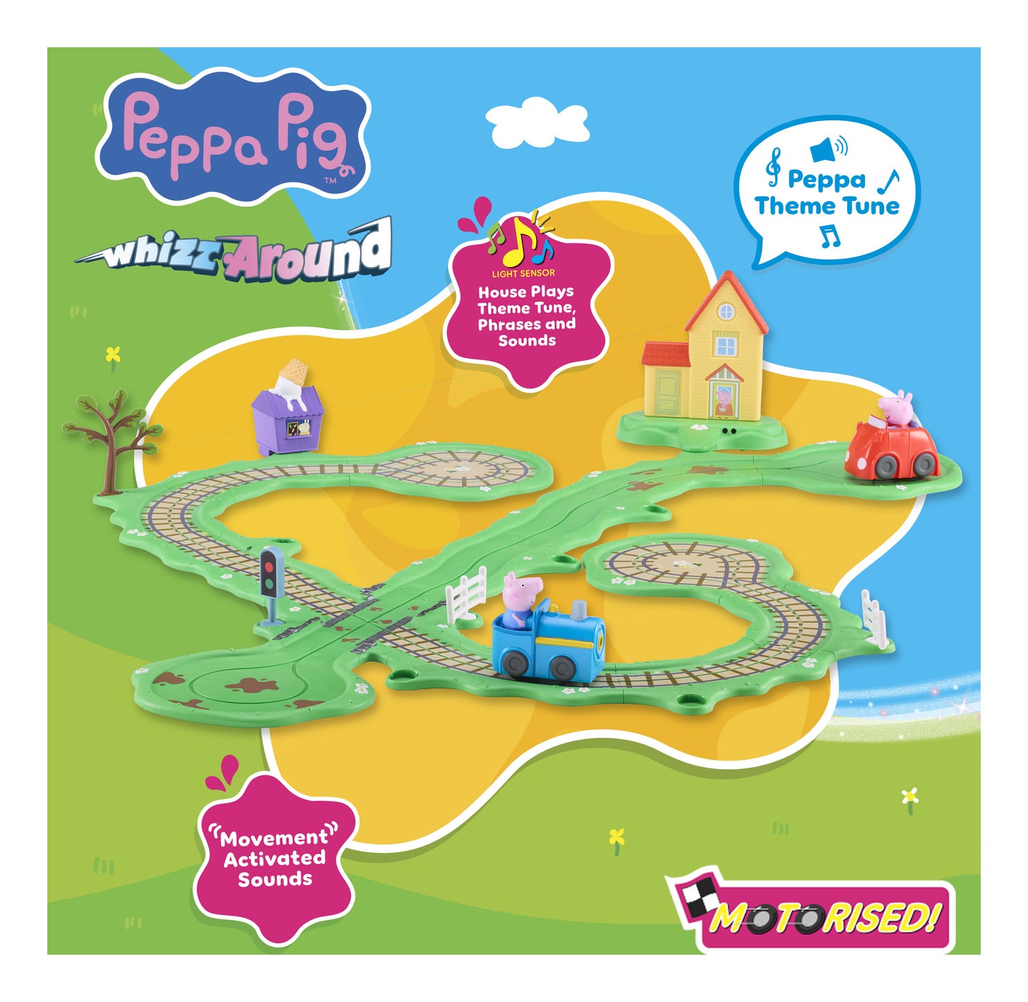 Peppa Pig Whizz Around Runabout Town Motorised Track Set