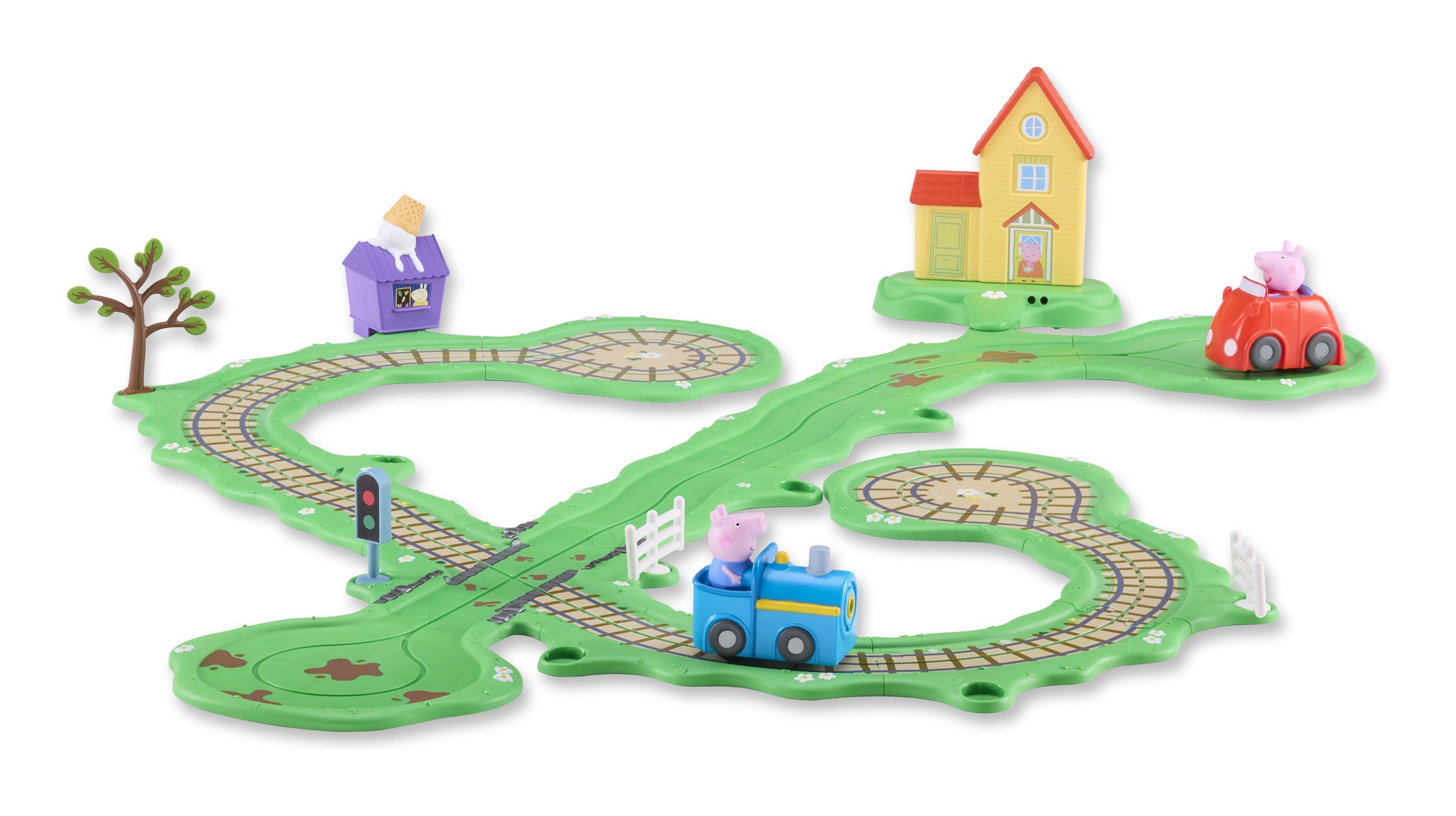 Peppa Pig Whizz Around Runabout Town Motorised Track Set