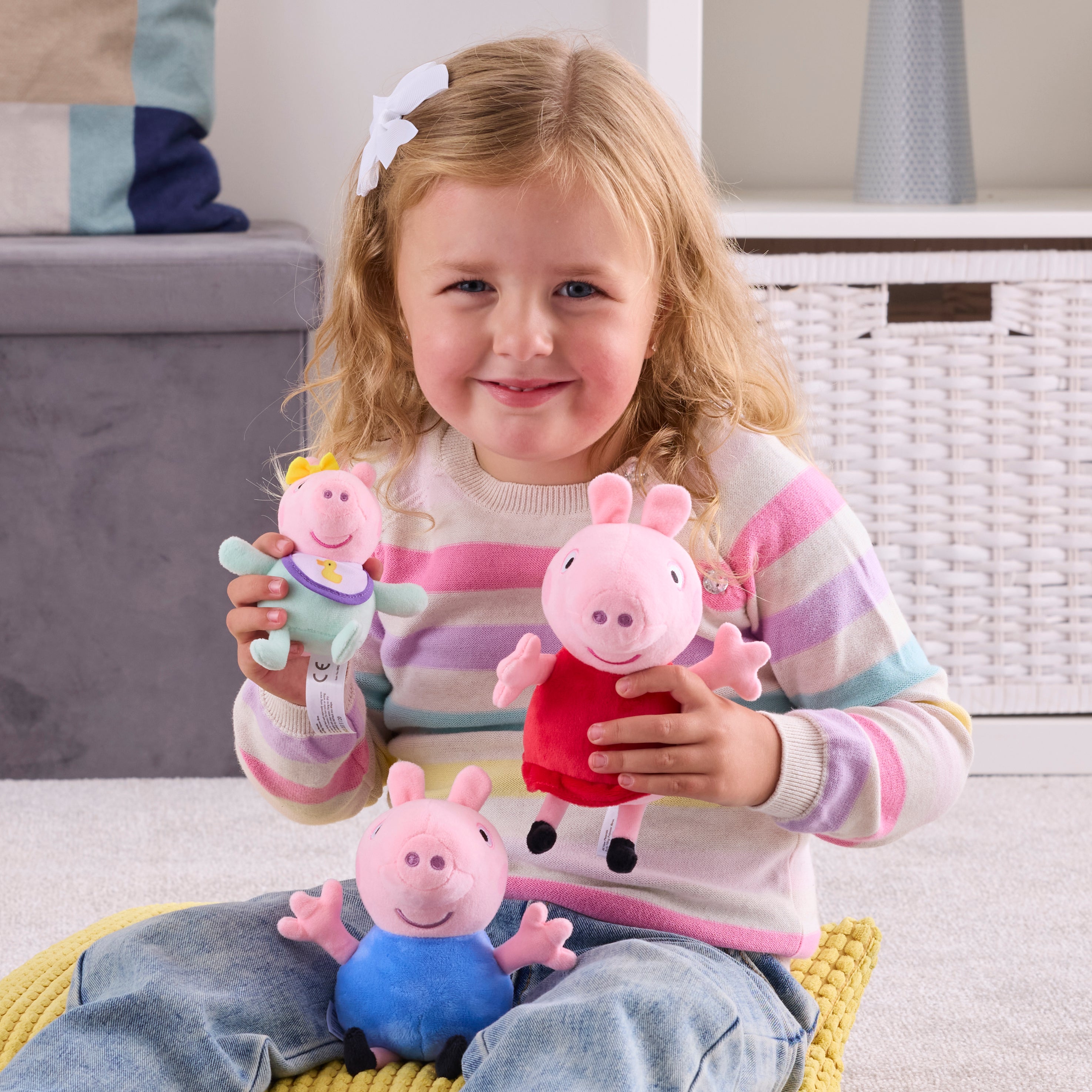 Peppa Pig Peppa, George & Baby Evie 3-Pack Plush Toys