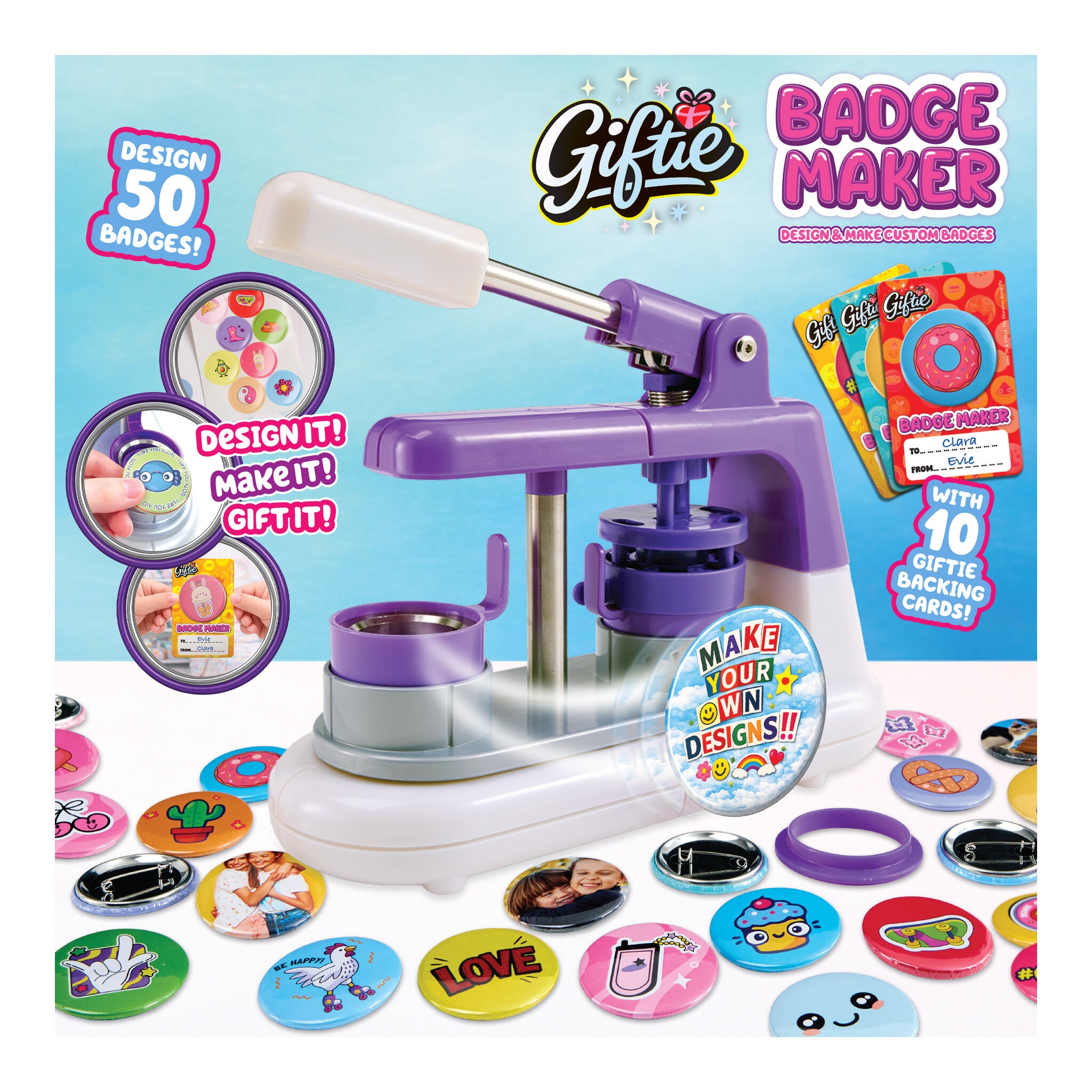 Giftie Badge Maker – Create 50 Personalised Badges