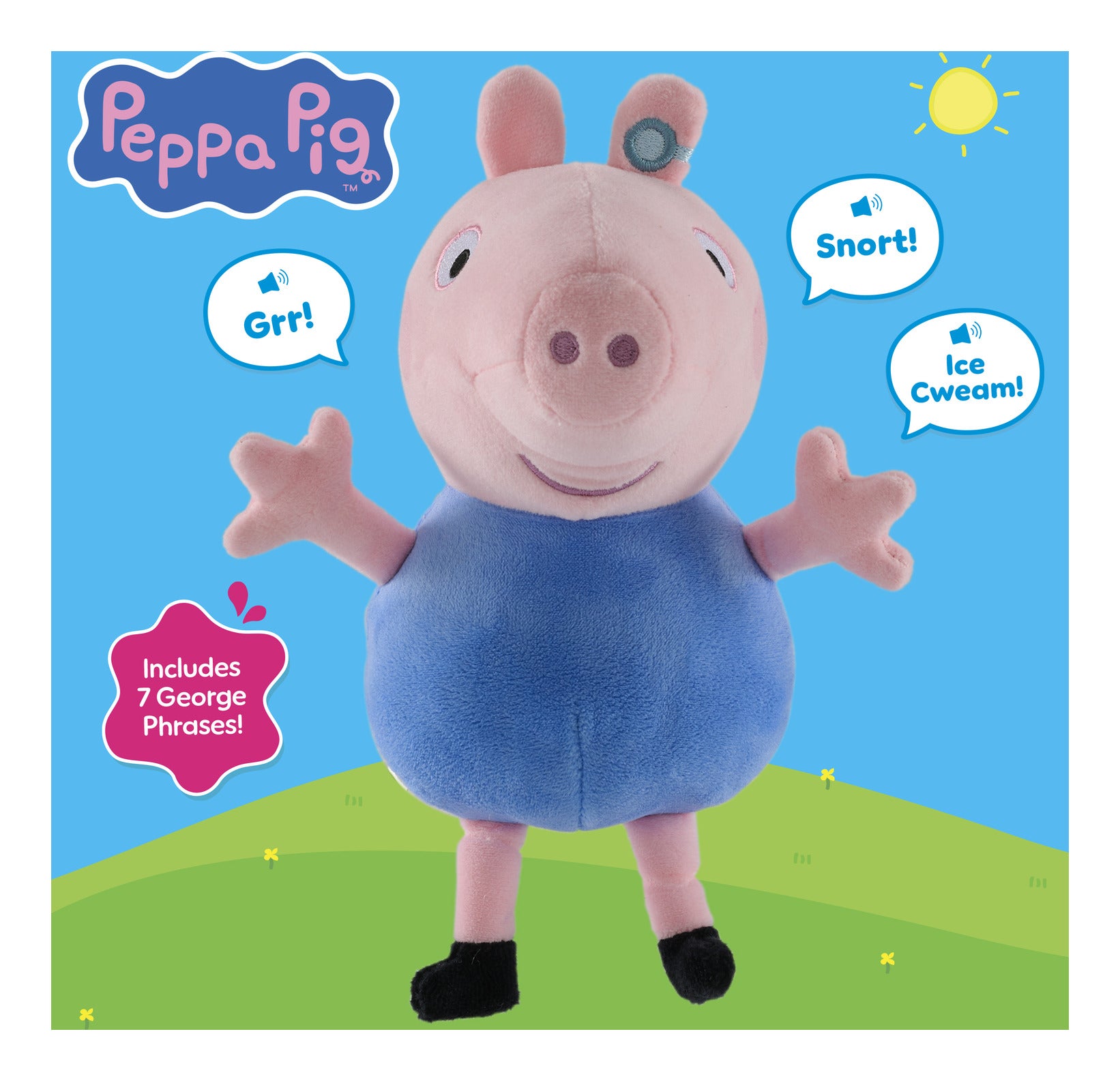 Peppa Pig Talking George Soft Toy with 7 Sounds