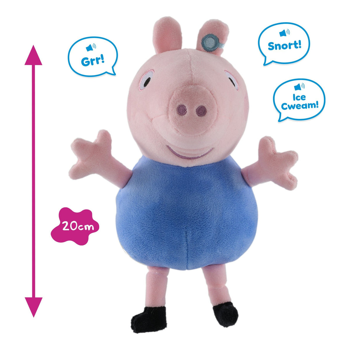 Peppa Pig Talking George Soft Toy with 7 Sounds