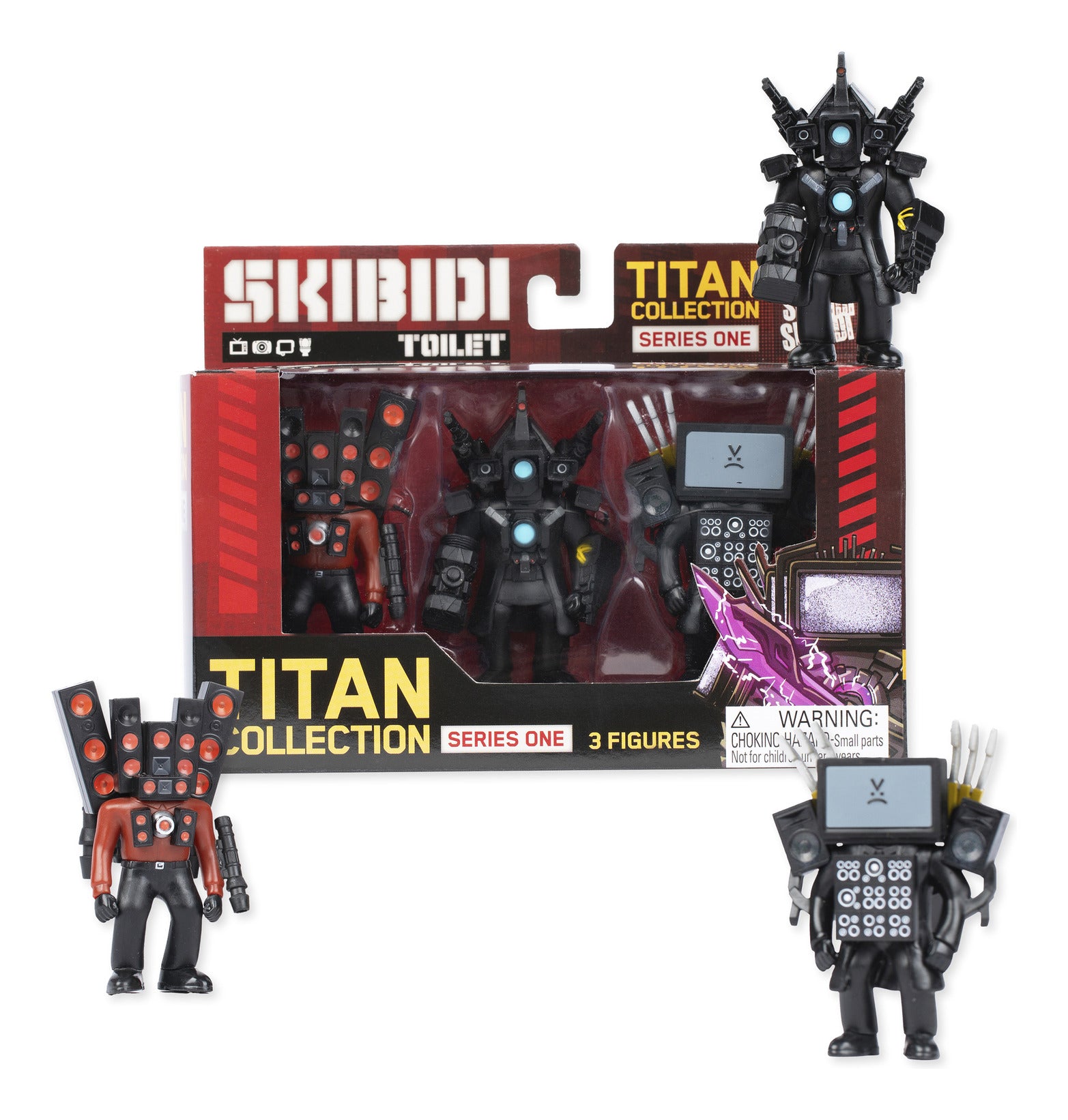 Skibidi Toilet Titan Collection Series One 3-Pack Figures