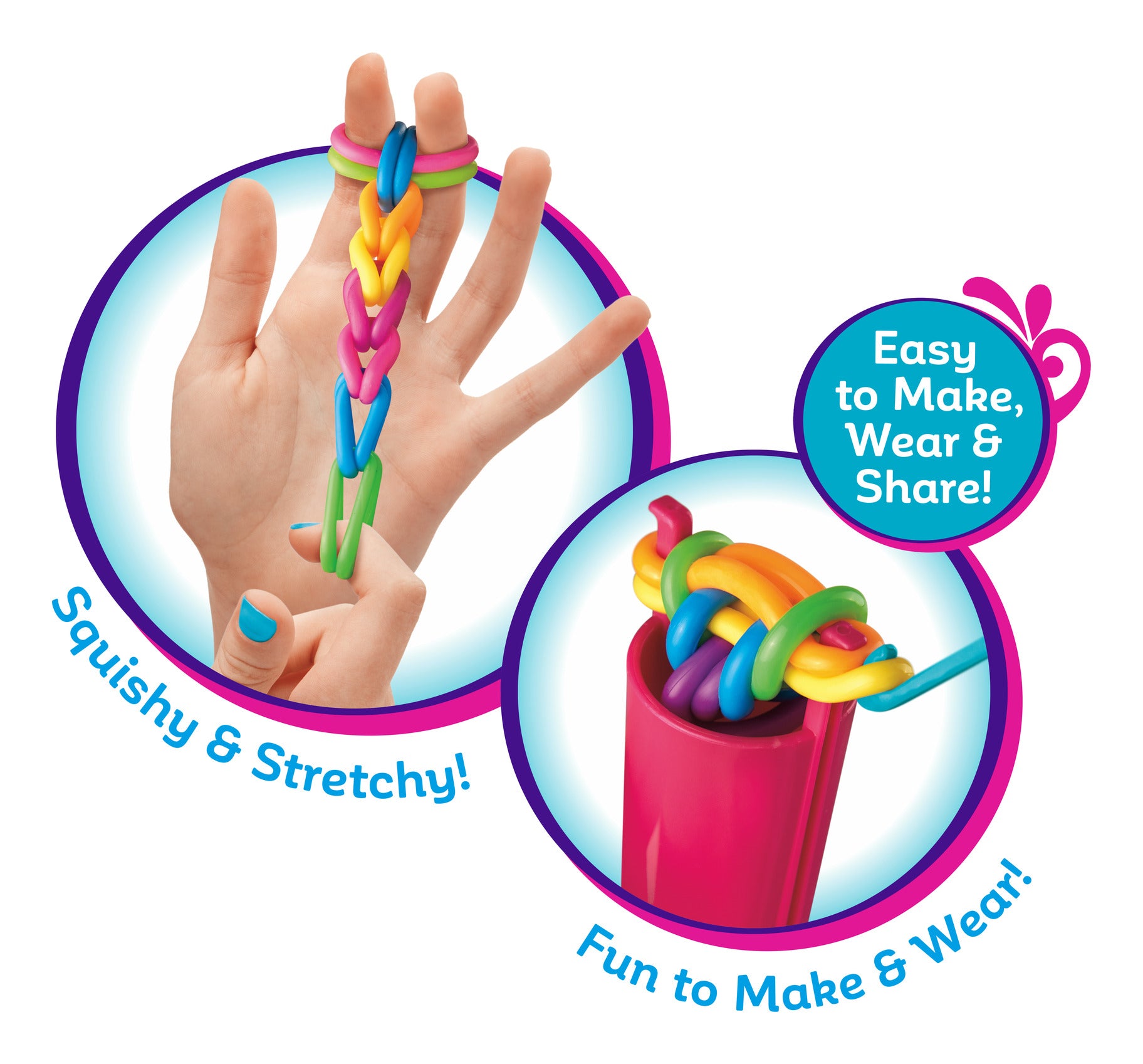 Shimmer n Sparkle Squish Magic Bubble Bands Craft Kit