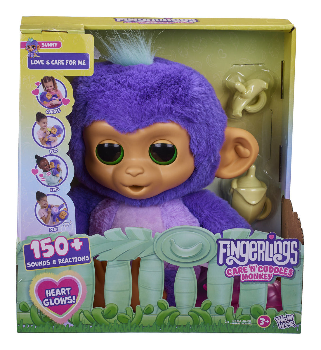 Fingerlings Care 'n' Cuddles Interactive Baby Monkey Sunny