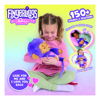 Fingerlings Care 'n' Cuddles Interactive Baby Monkey Sunny