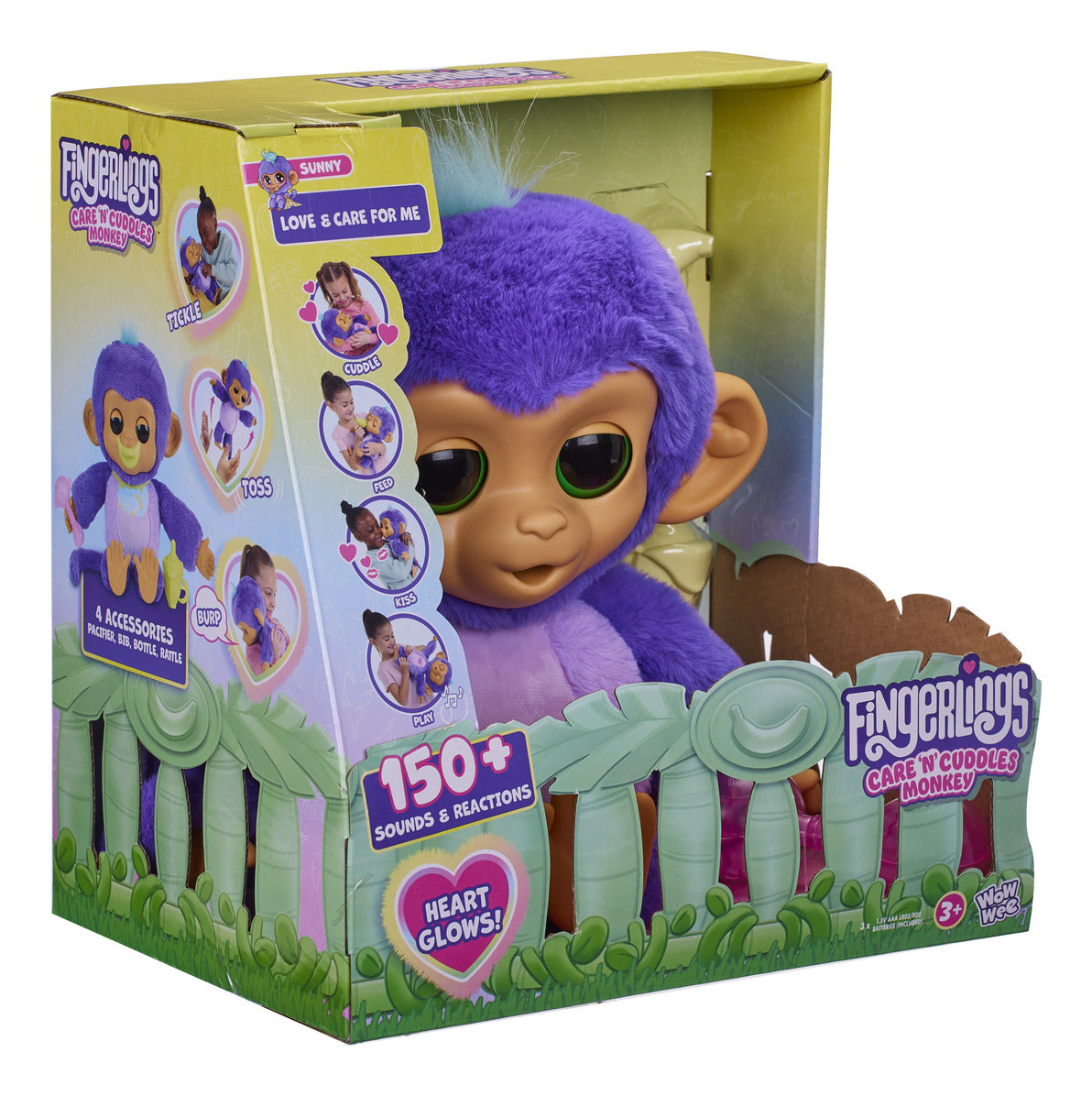 Fingerlings Care 'n' Cuddles Interactive Baby Monkey Sunny