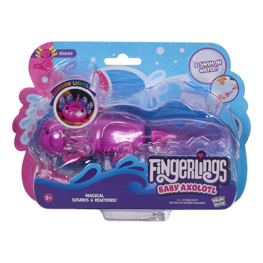 Fingerlings Baby Axolotl Ziggy Hot Pink Glitter Interactive Toy