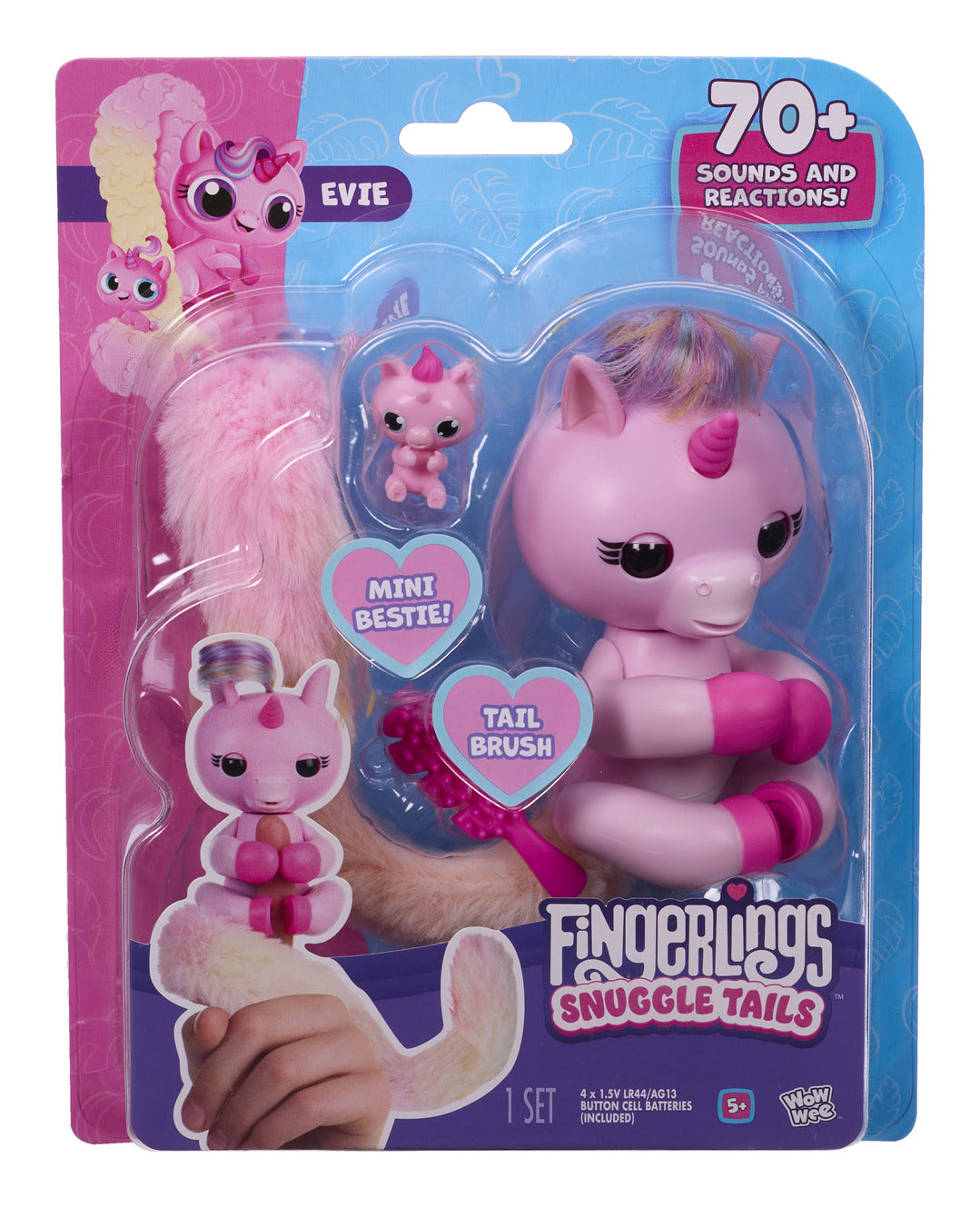 Fingerlings Snuggle Tails Interactive Unicorn Evie