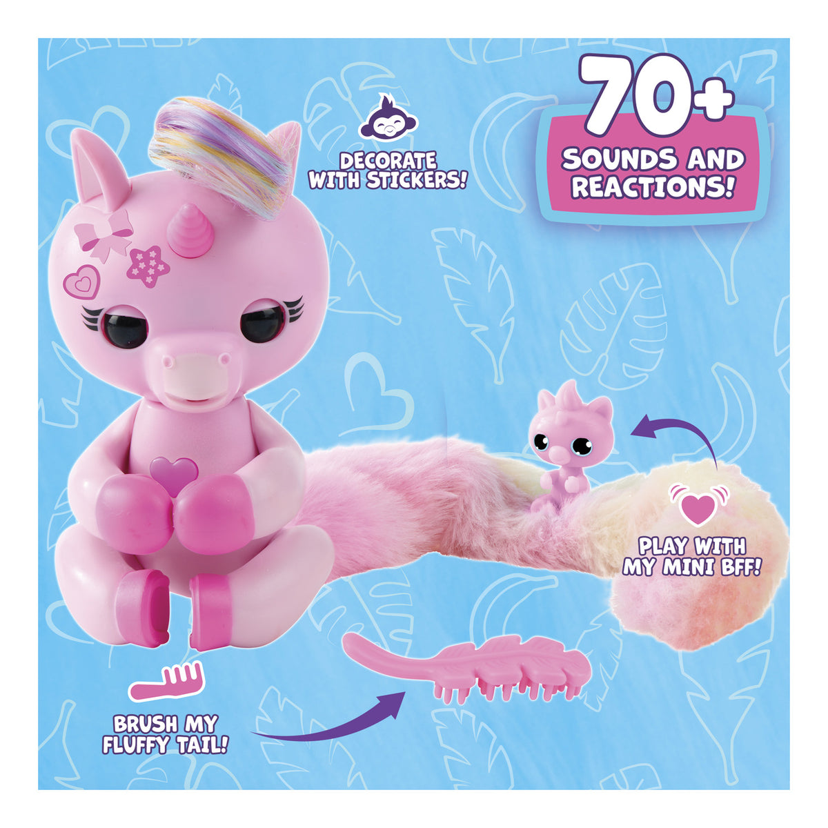 Fingerlings Snuggle Tails Interactive Unicorn Evie