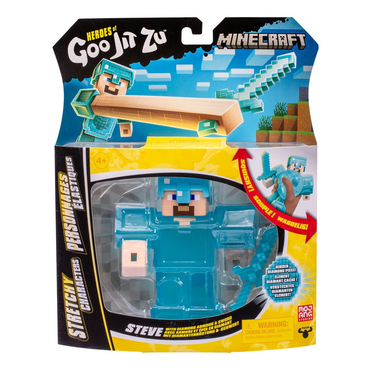 Heroes of Goo Jit Zu Minecraft Steve Stretchy Hero Pack