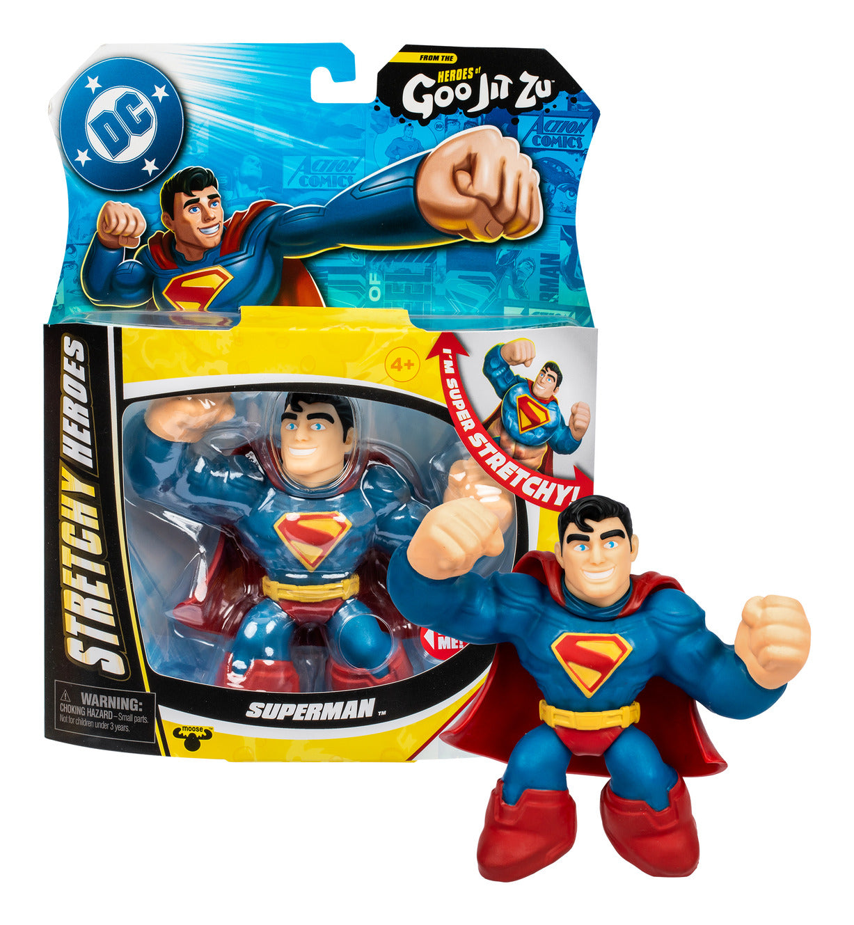 Heroes of Goo Jit Zu DC Stretchy Hero Pack – Superman or Mr. Terrific