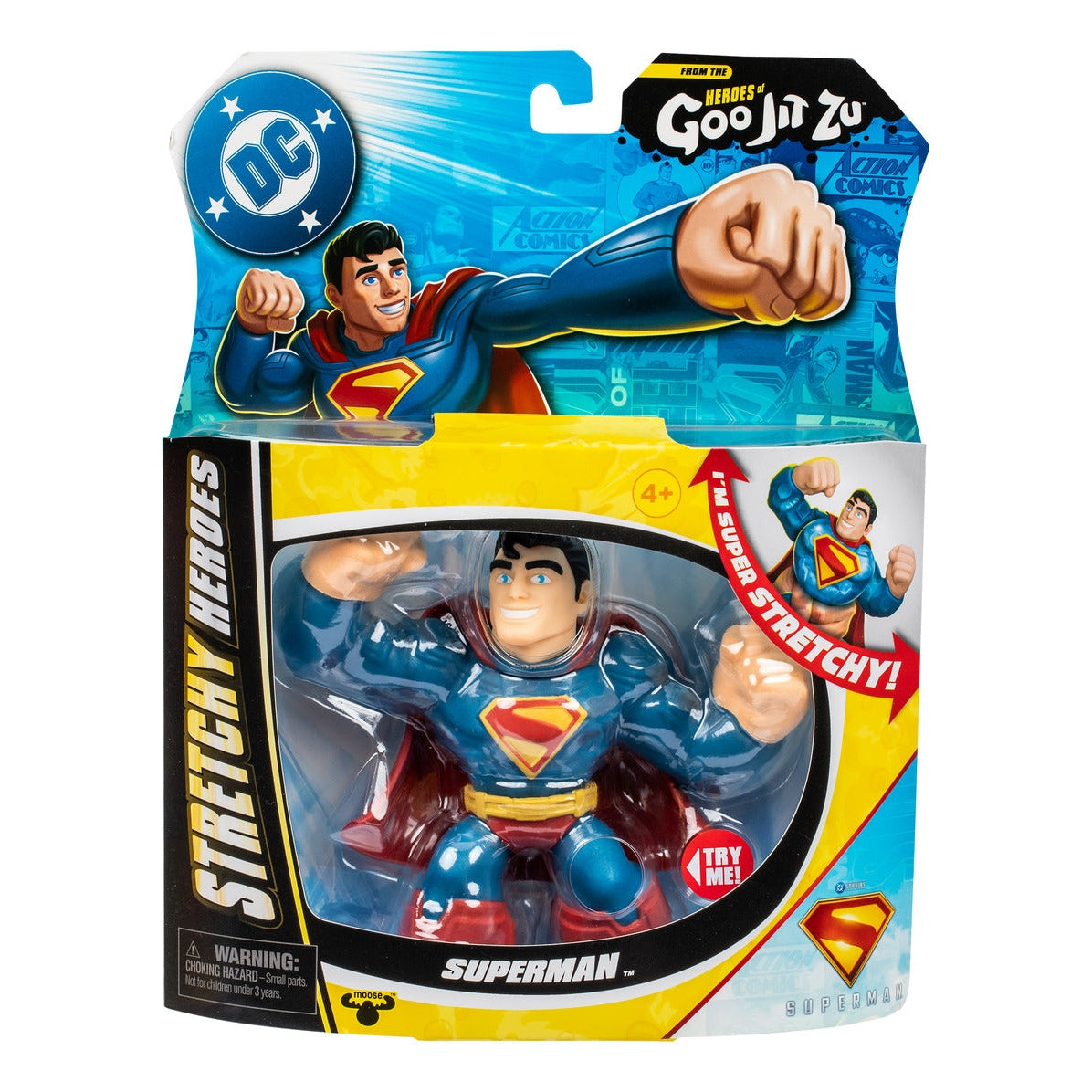 Heroes of Goo Jit Zu DC Stretchy Hero Pack – Superman or Mr. Terrific