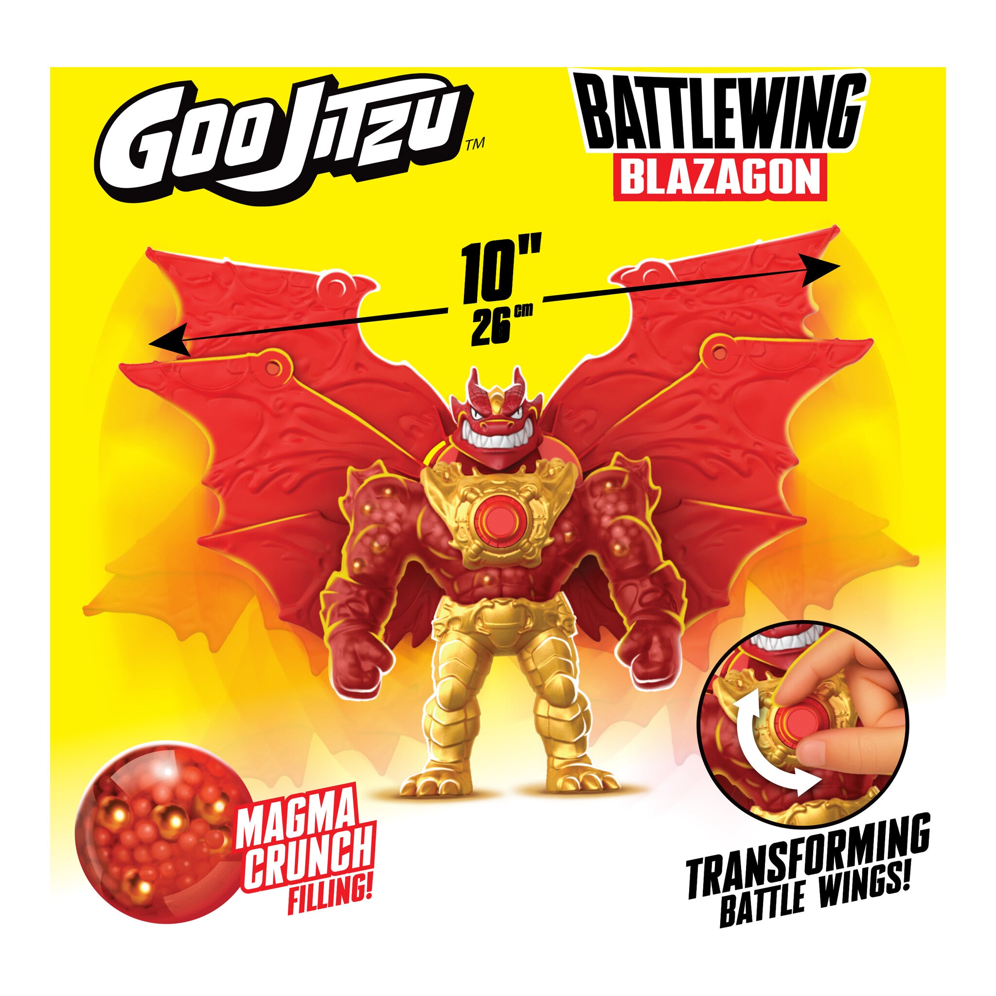 Heroes of Goo Jit Zu Battlewing Blazagon Stretchy Figure
