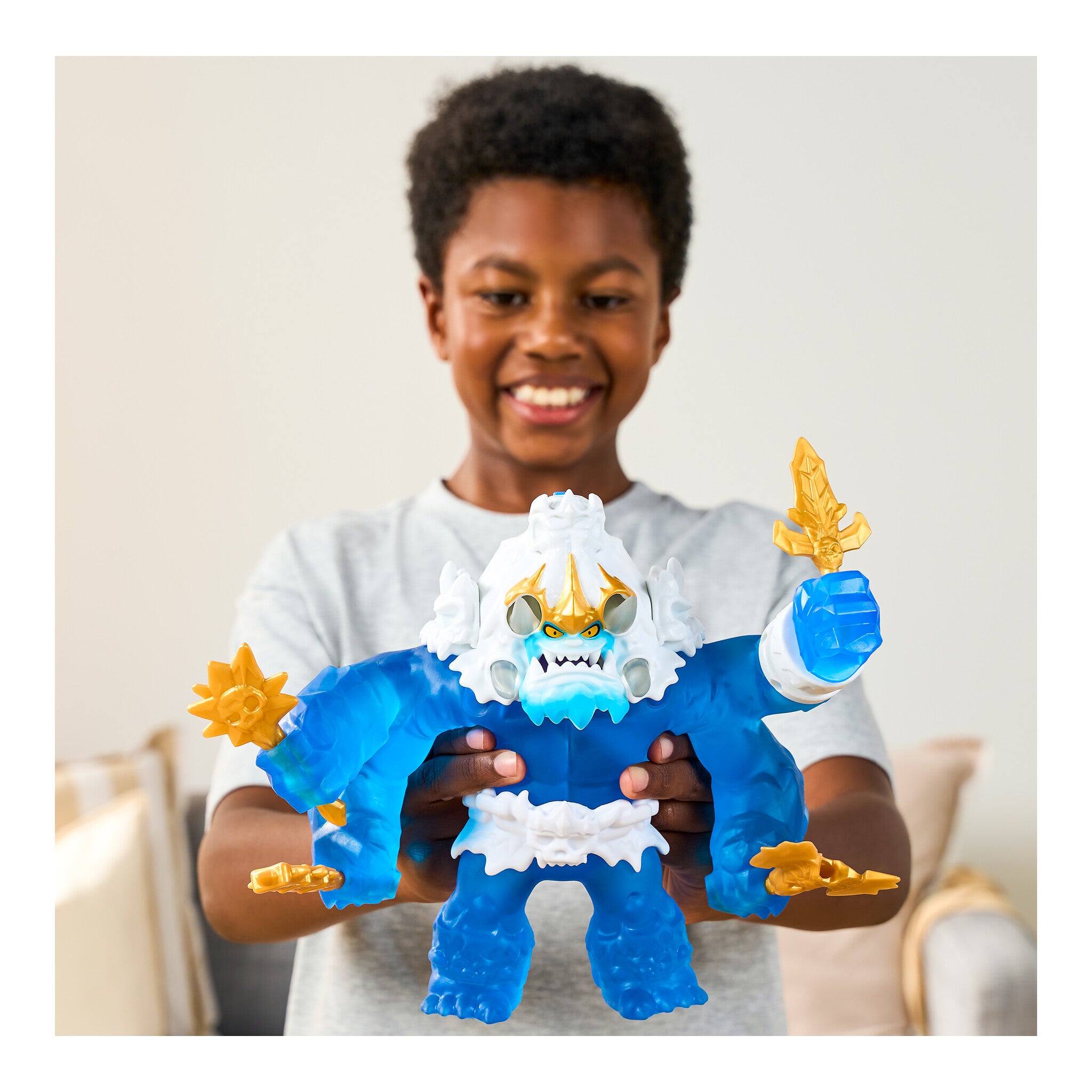 Heroes of Goo Jit Zu King Frostbite Stretch Figure with Lights and Phrases