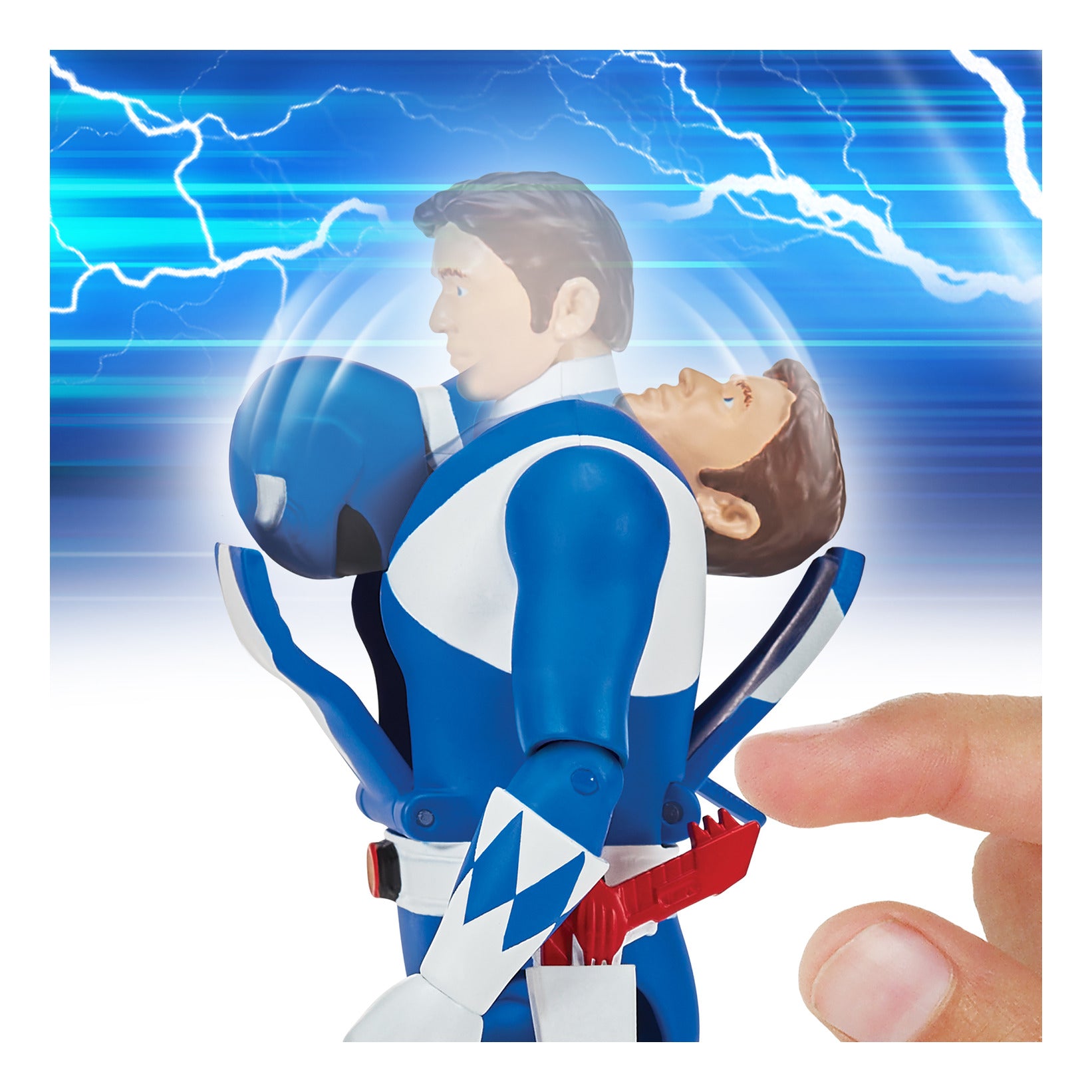 Mighty Morphin Power Rangers Re-Ignition Auto-Morphin Blue Ranger Figure