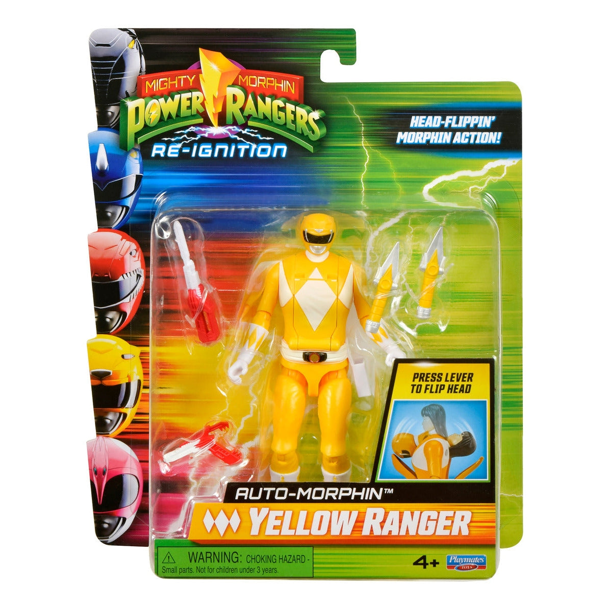 Power Rangers Mighty Morphin Re-Ignition Auto-Morphin Yellow Ranger Figure