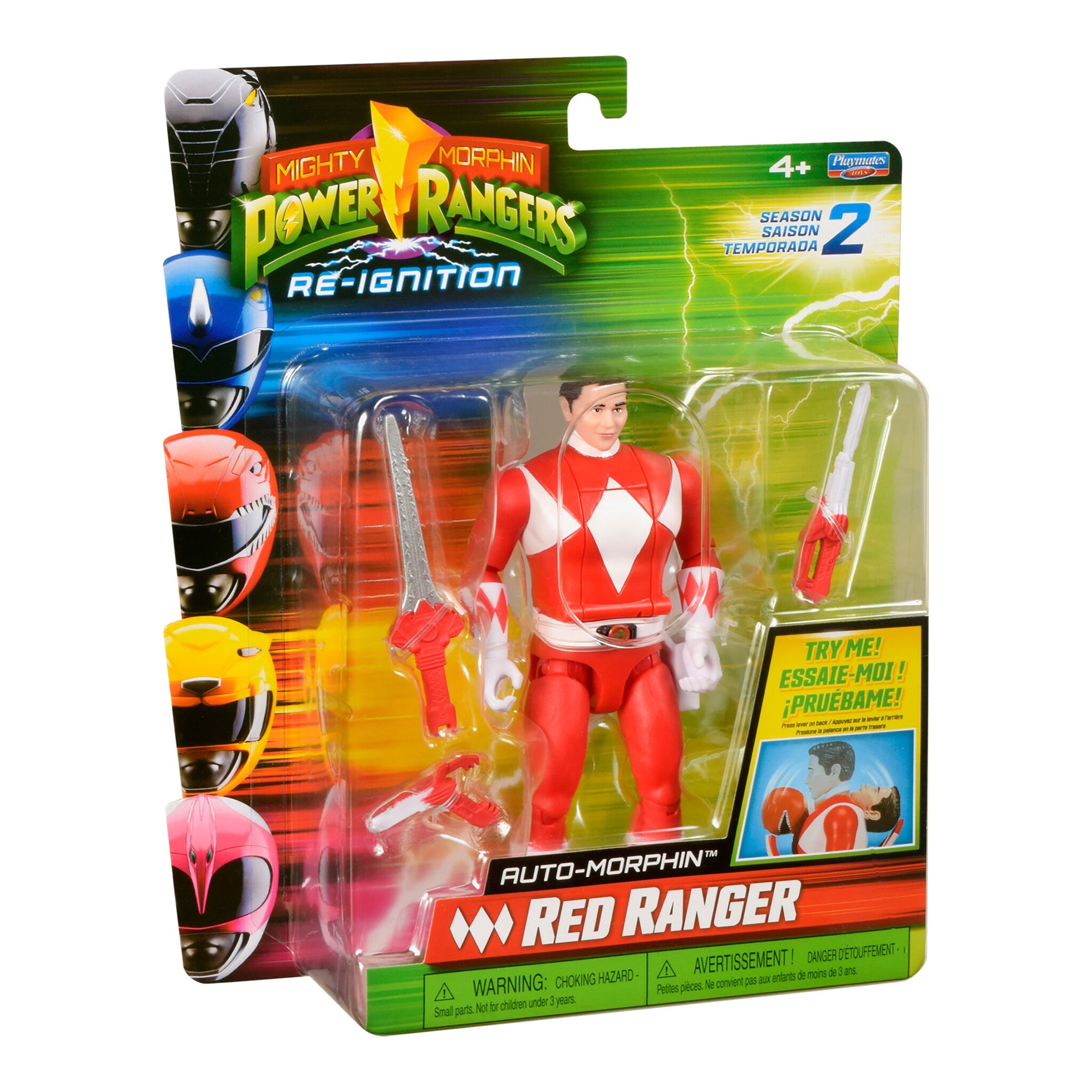 Mighty Morphin Power Rangers Auto-Morphin Red Ranger Figure