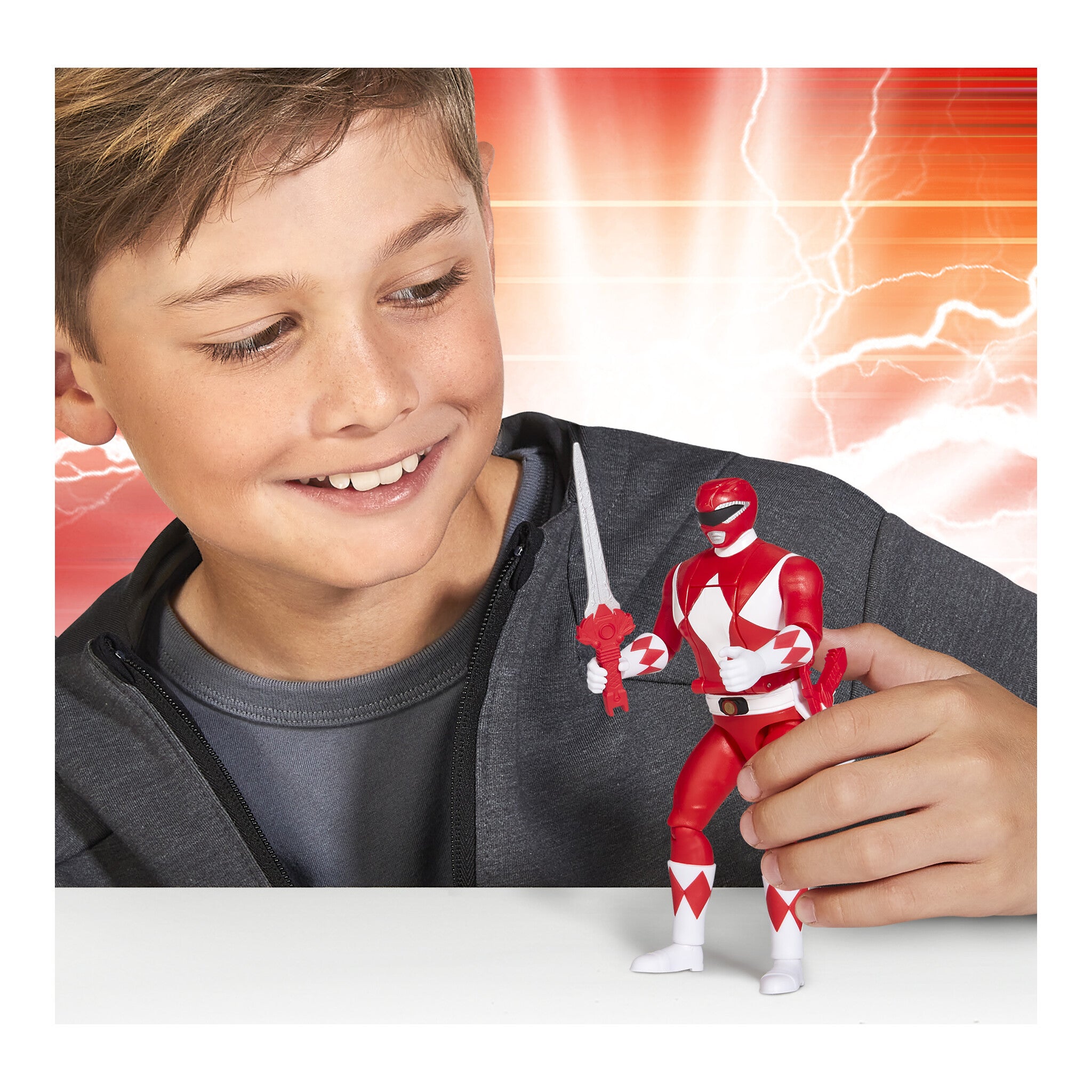 Mighty Morphin Power Rangers Auto-Morphin Red Ranger Figure