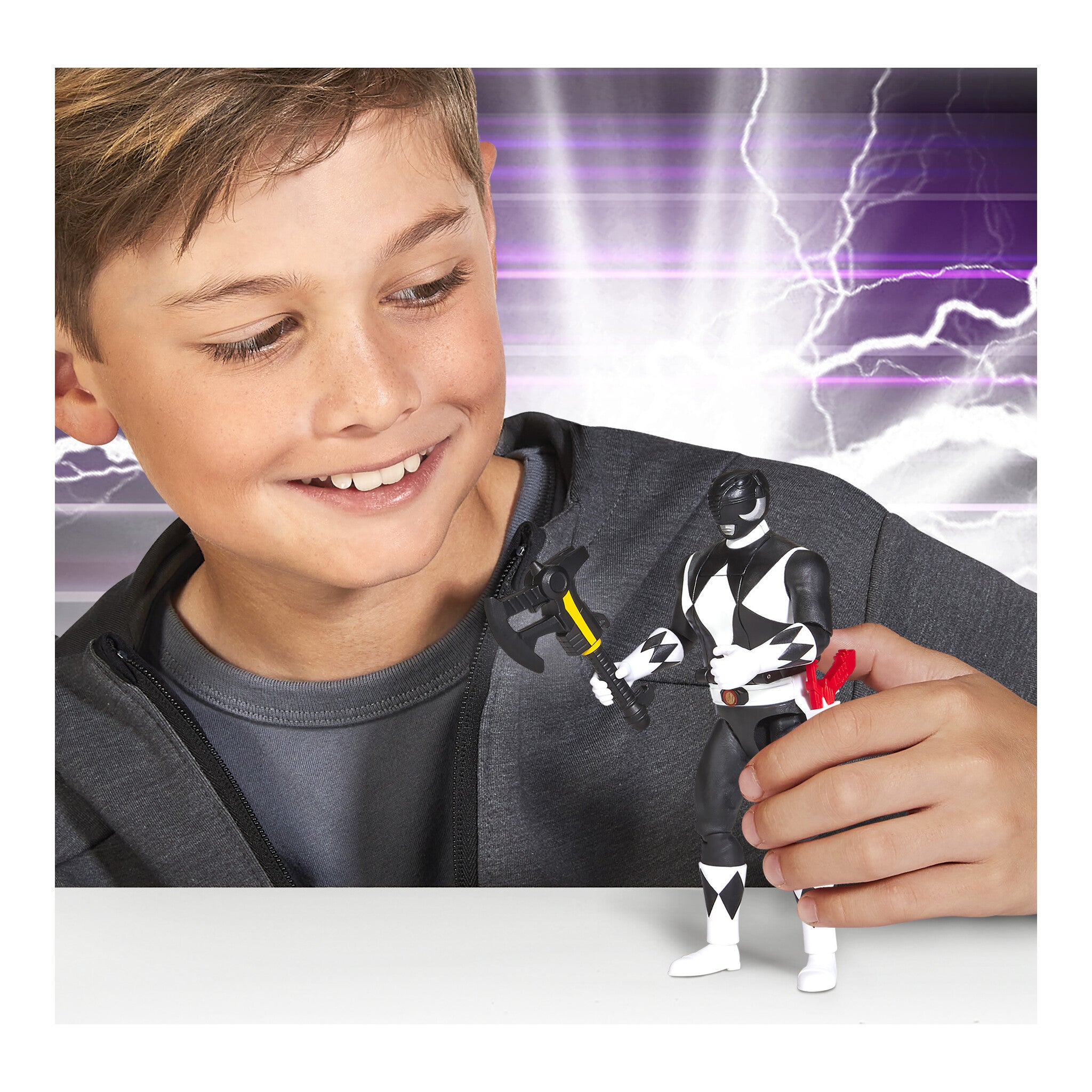 Mighty Morphin Power Rangers Re-Ignition Auto-Morphin Black Ranger Figure
