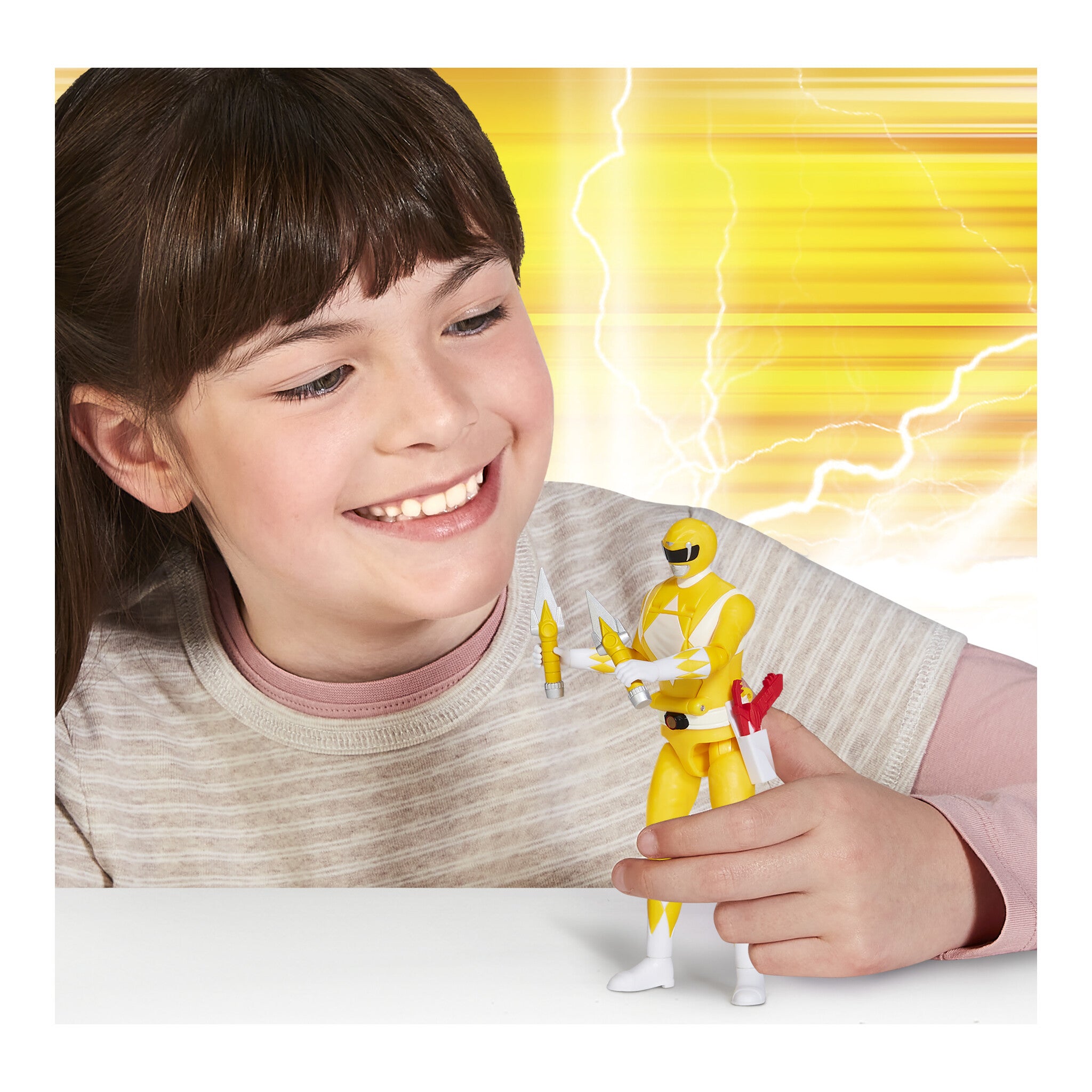 Power Rangers Mighty Morphin Auto-Morphin Yellow Ranger Action Figure