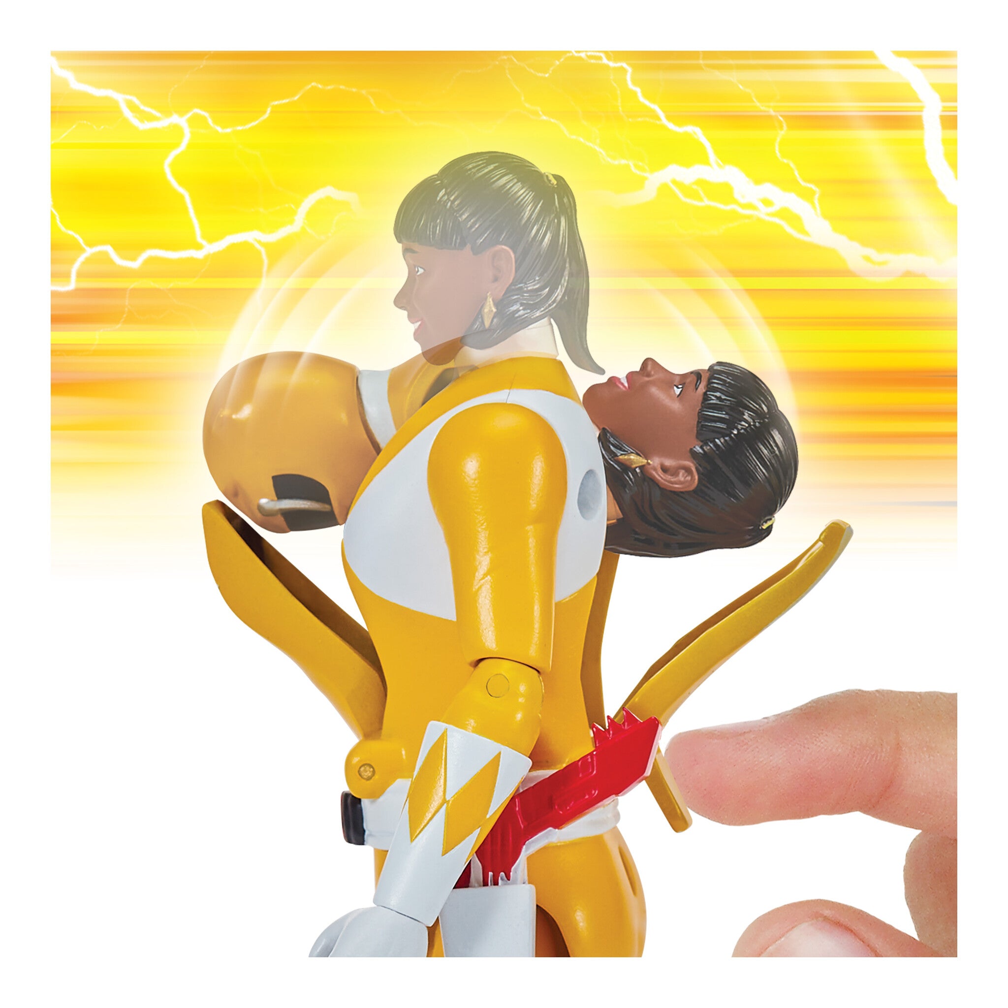 Power Rangers Mighty Morphin Auto-Morphin Yellow Ranger Action Figure