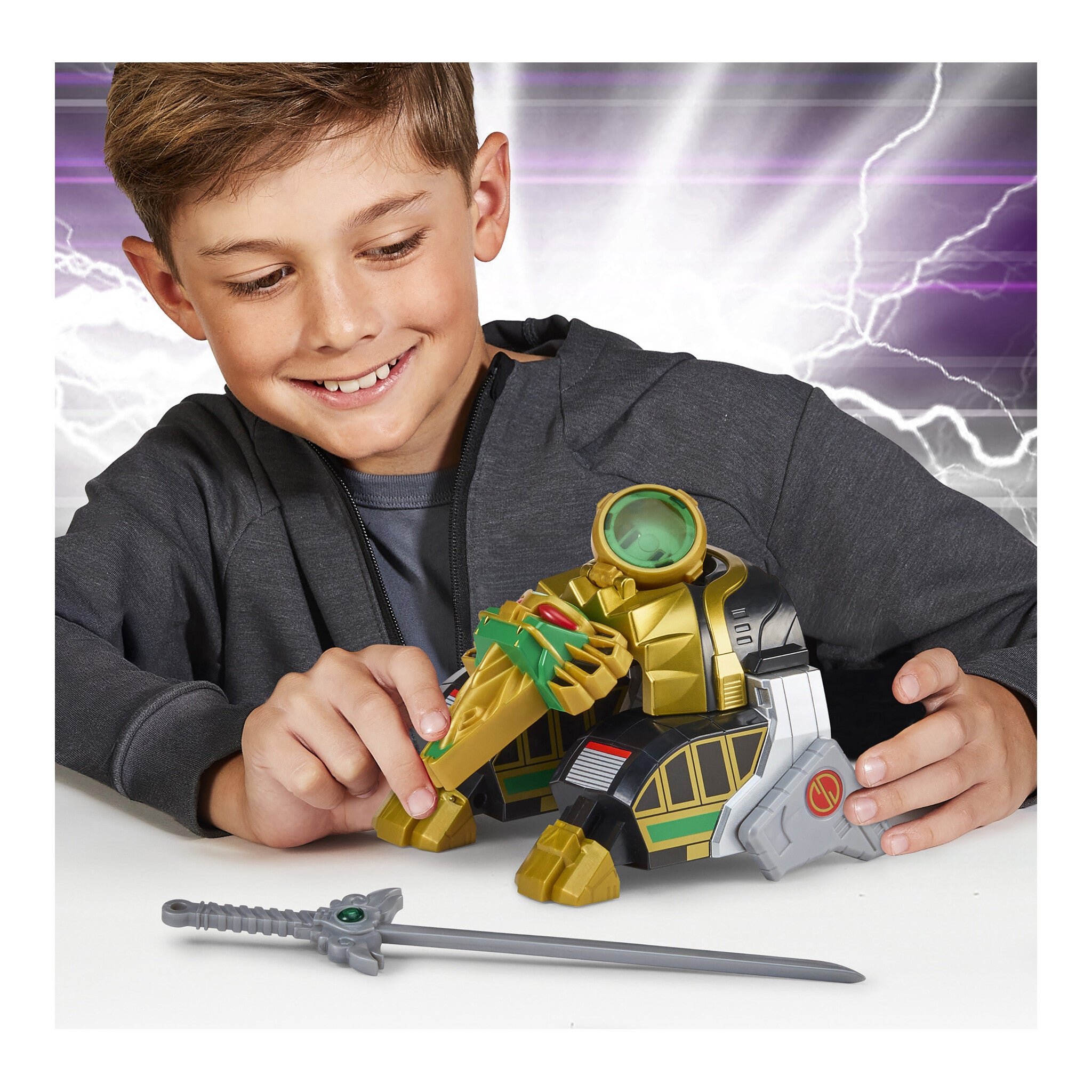 Power Rangers Mighty Morphin Thunderzord Lion Action Figure with Thunder Saber