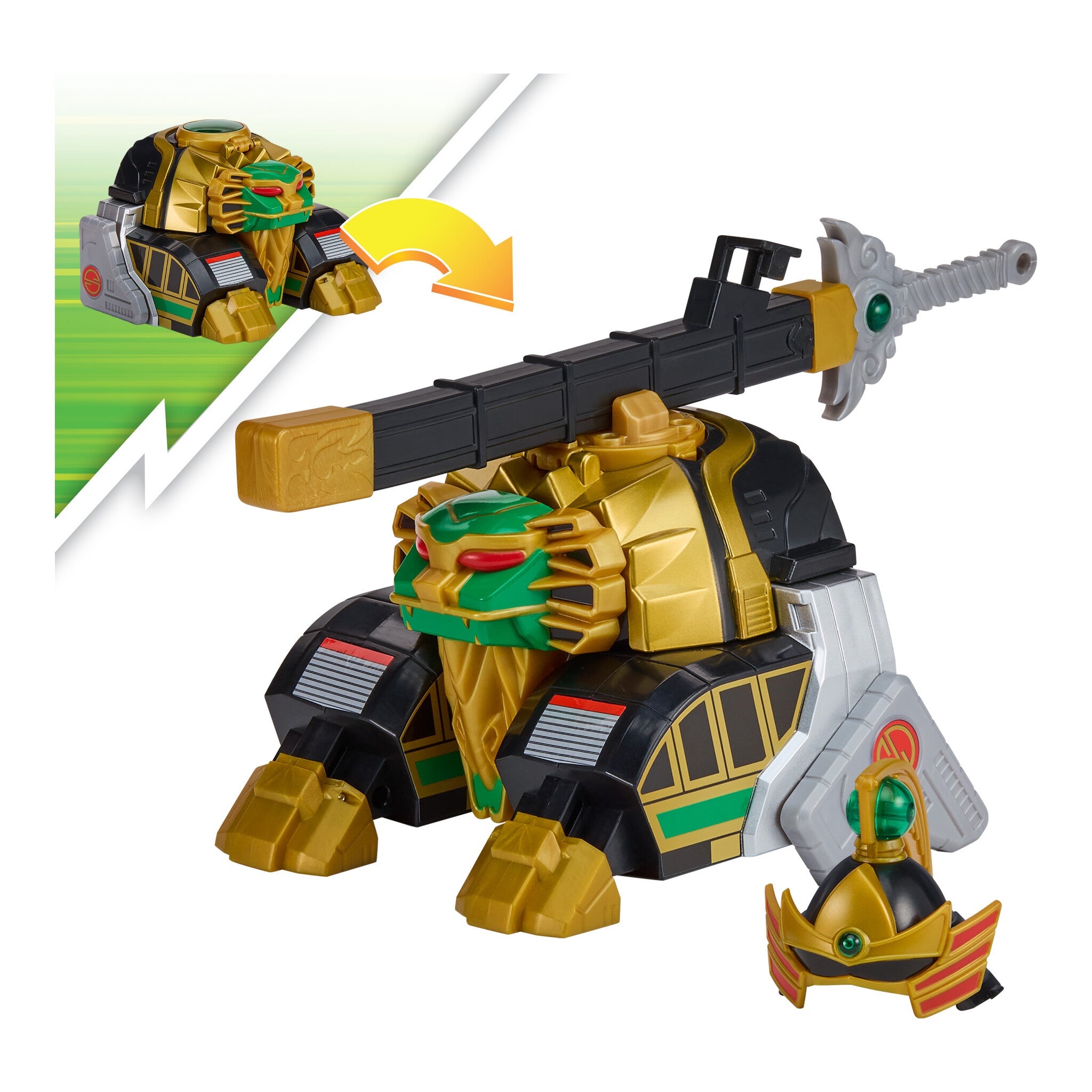 Power Rangers Mighty Morphin Thunderzord Lion Action Figure with Thunder Saber