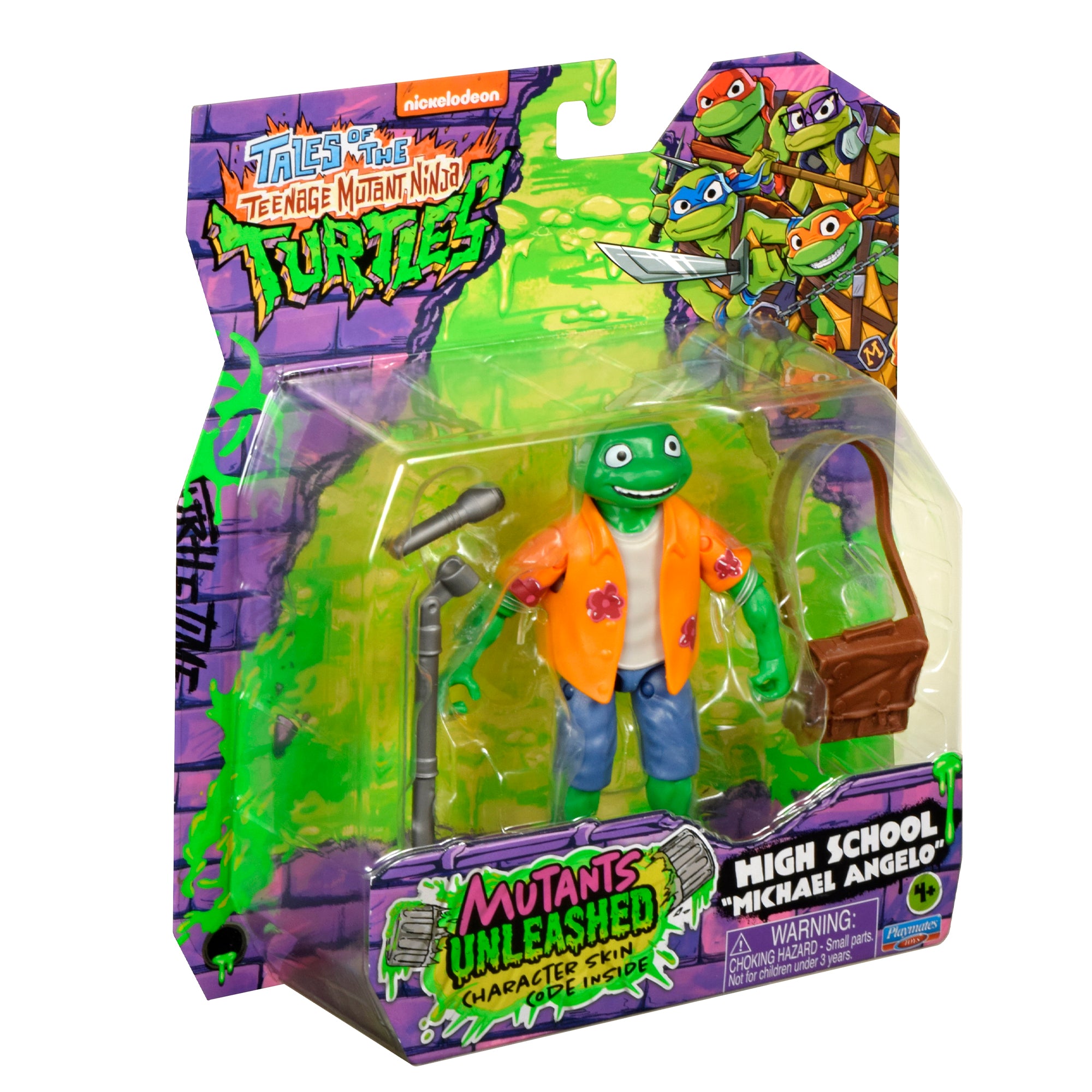 Teenage Mutant Ninja Turtles Mutants Unleashed High School Michelangelo Figure