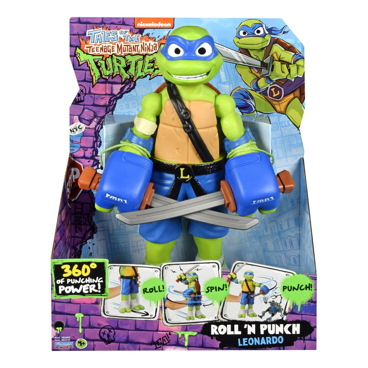 Teenage Mutant Ninja Turtles Tales Giant Roll ’N Punch Leonardo Figure