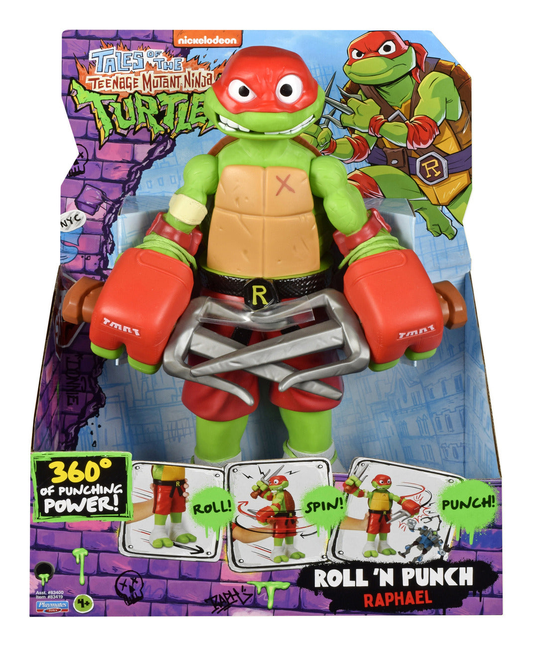 Tales of TMNT Giant Roll N Punch Raphael Action Figure