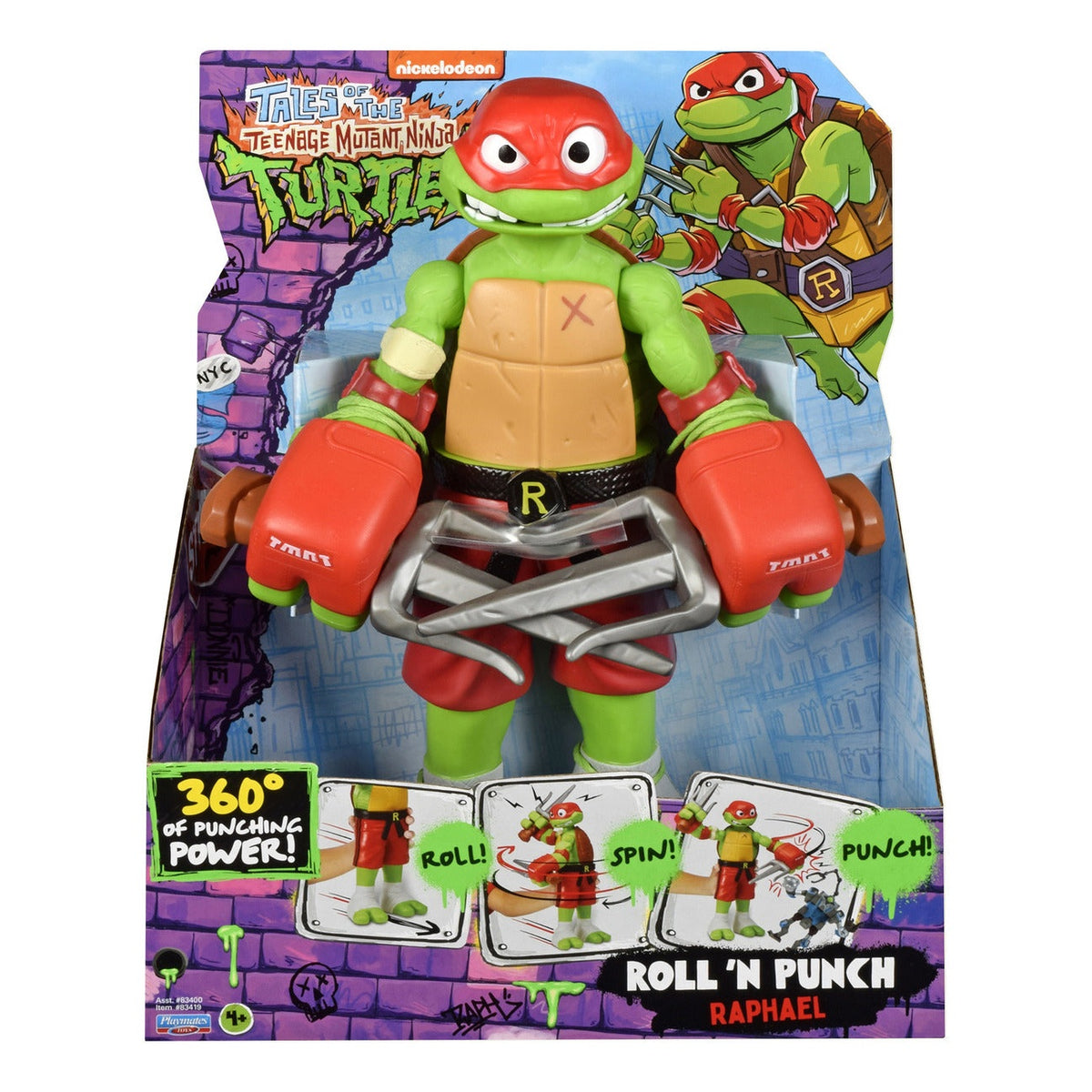 Tales of TMNT Giant Roll N Punch Raphael Action Figure