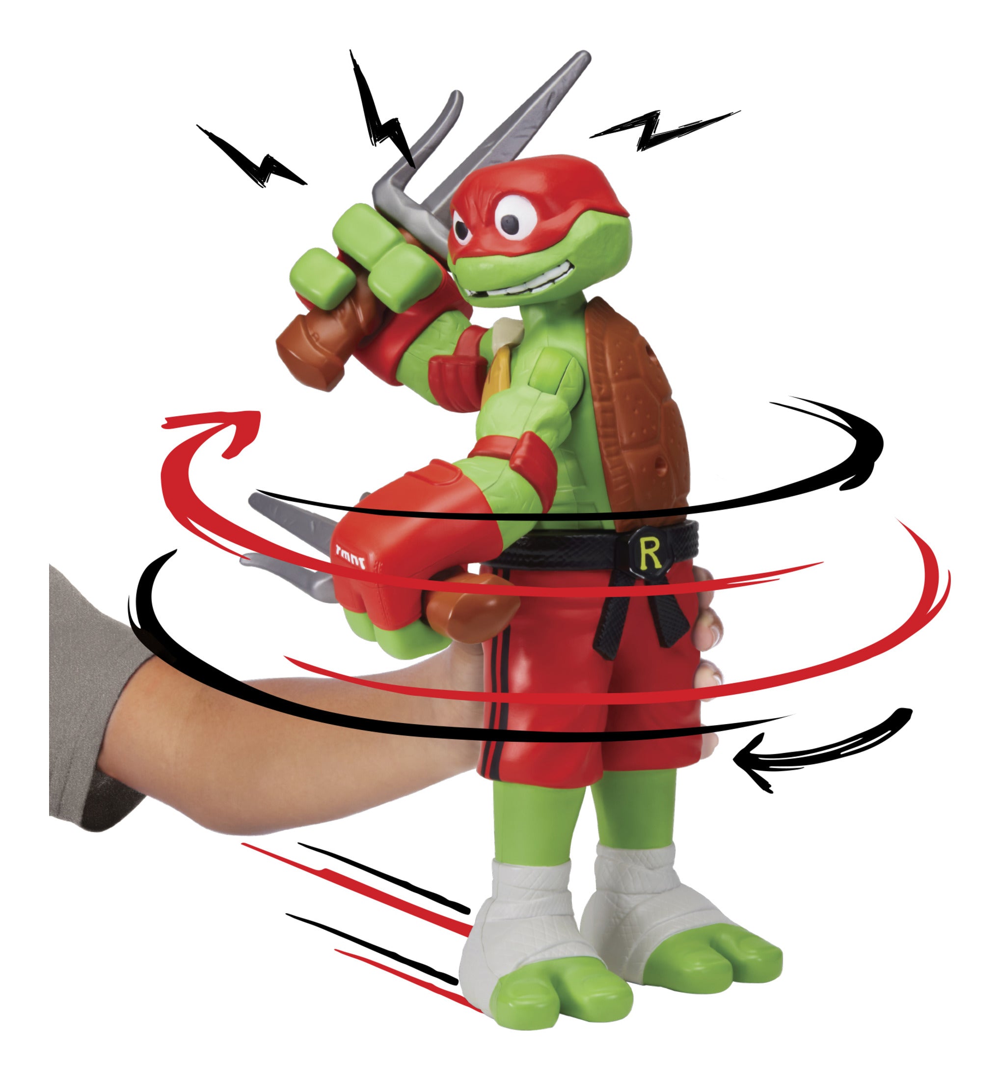 Tales of TMNT Giant Roll N Punch Raphael Action Figure