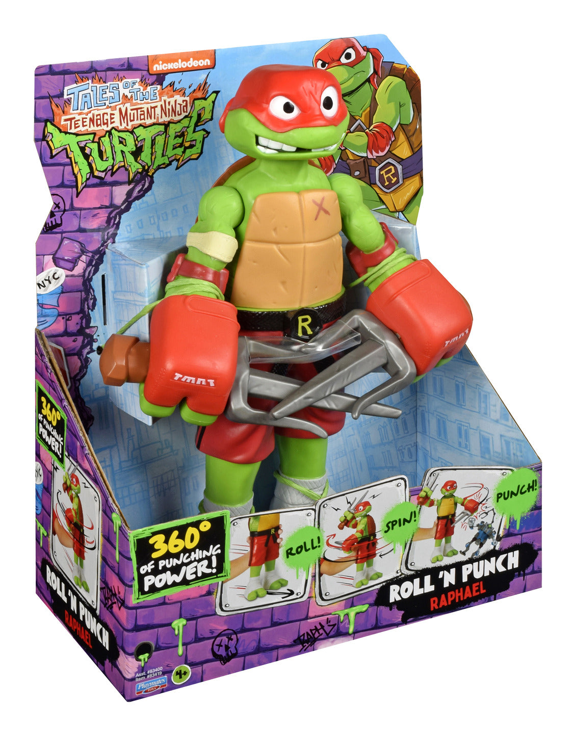 Tales of TMNT Giant Roll N Punch Raphael Action Figure