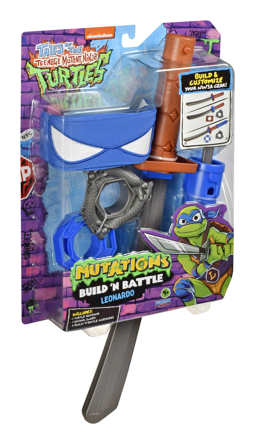 Teenage Mutant Ninja Turtles Tales of TMNT Build N Battle Leonardo Weapon Set