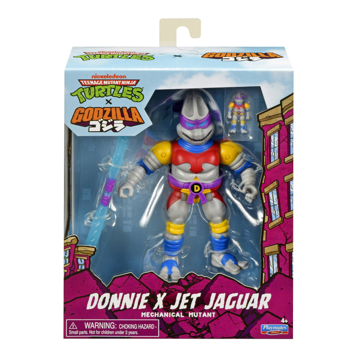 Playmates TMNT x Godzilla Donatello x Jet Jaguar 6-Inch Action Figure